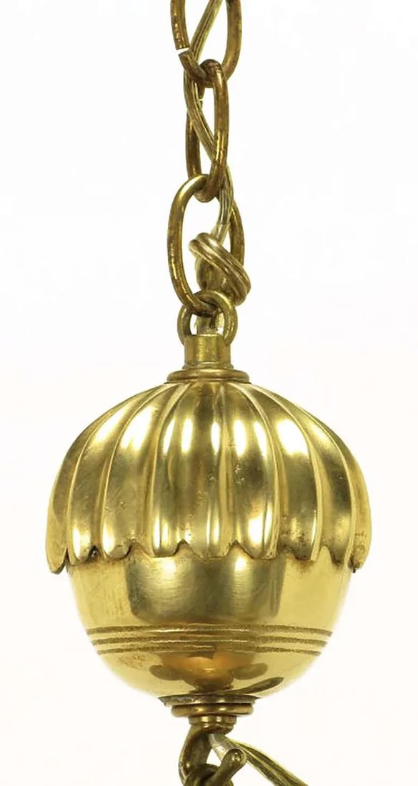 Marbro Brass Empire Style Pendant Lamp - 6