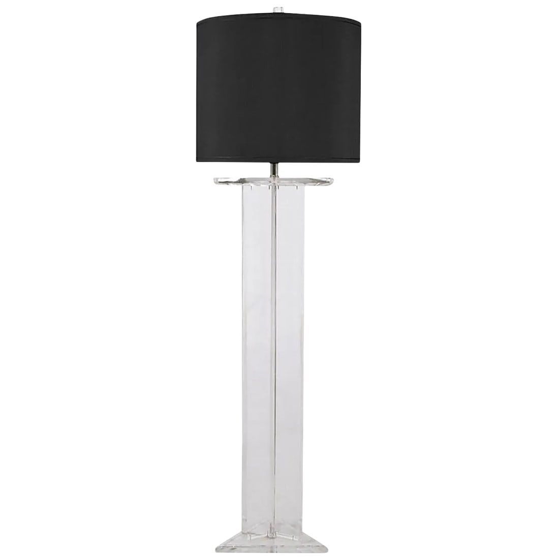 Triangular Trefoil Lucite Floor Lamp