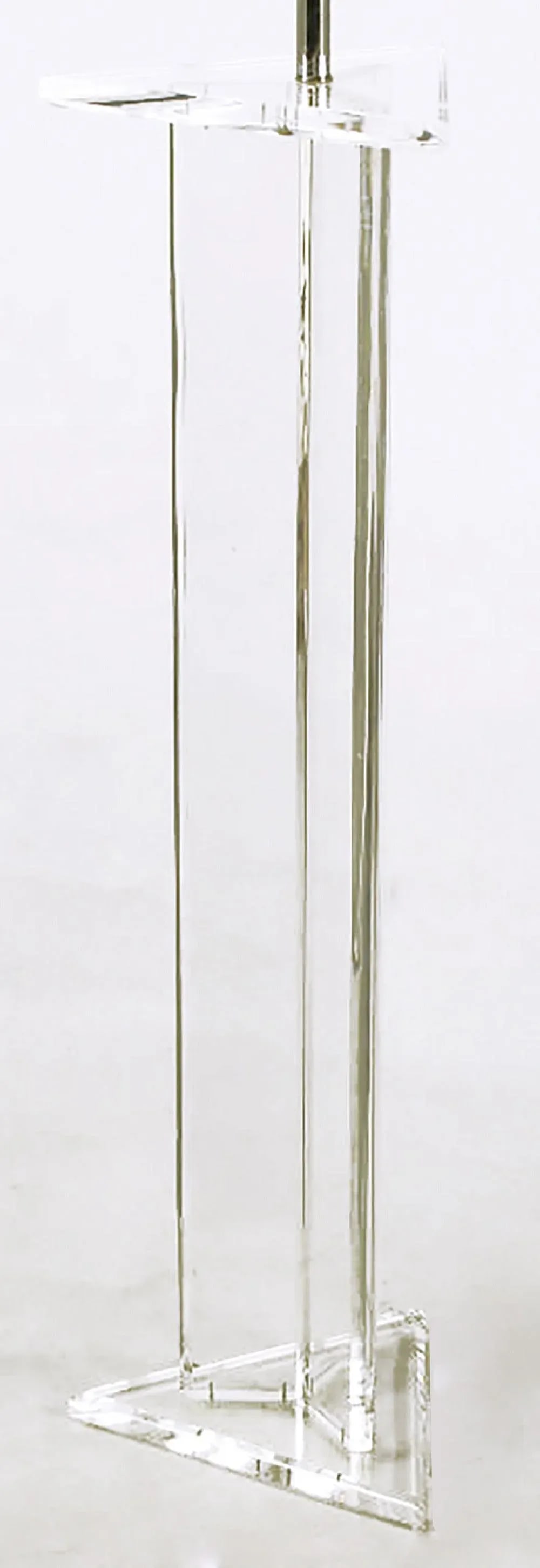 Triangular Trefoil Lucite Floor Lamp - 2