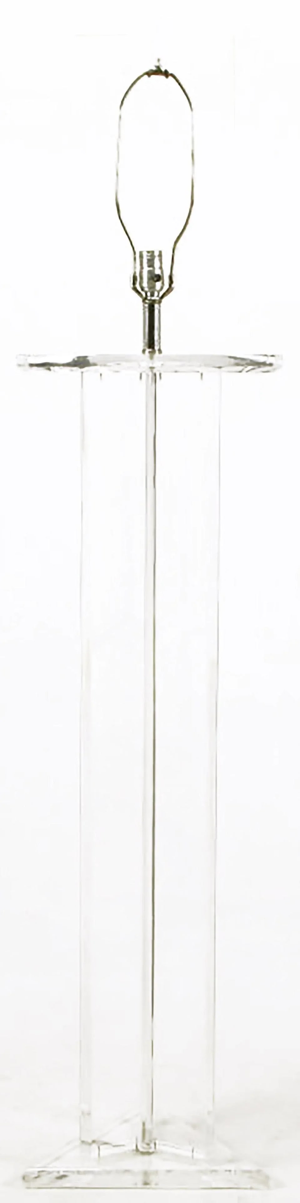 Triangular Trefoil Lucite Floor Lamp - 3