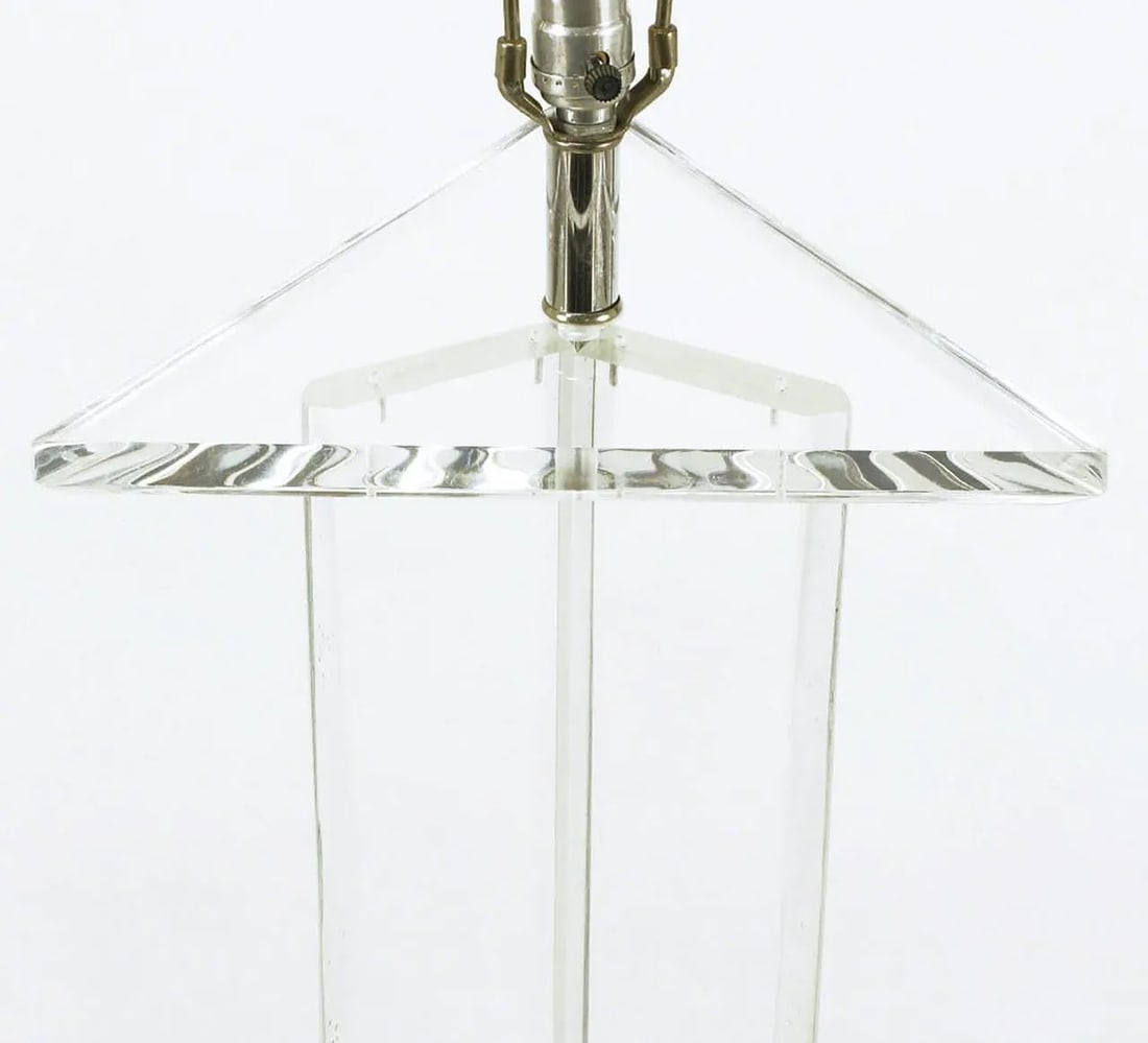 Triangular Trefoil Lucite Floor Lamp - 4
