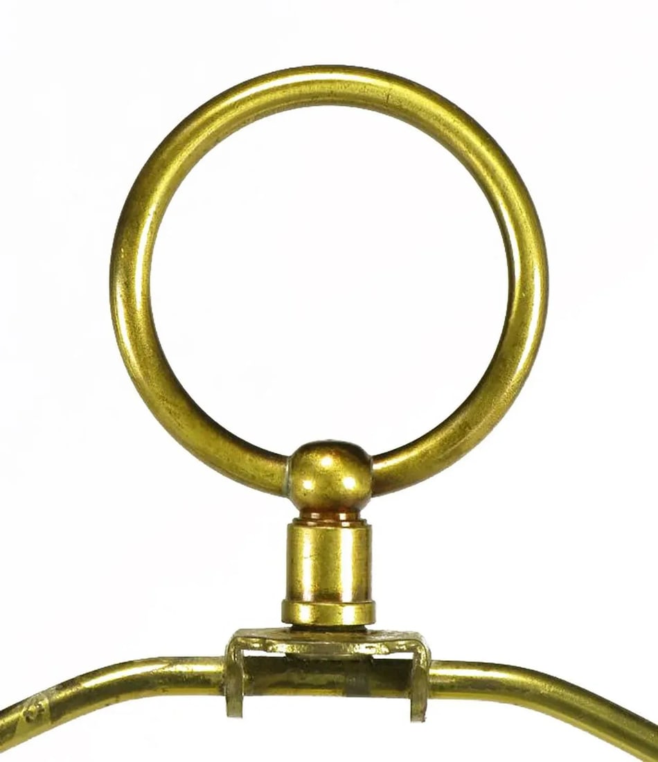 Yellow Lacquered Wood and Brass Regency Floor Lamp - 7