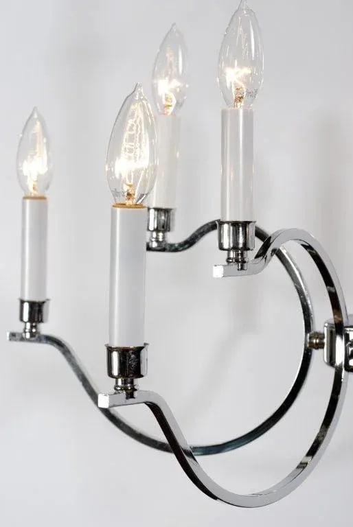Frederick Cooper Chrome and Glass Modernist Chandelier - 2