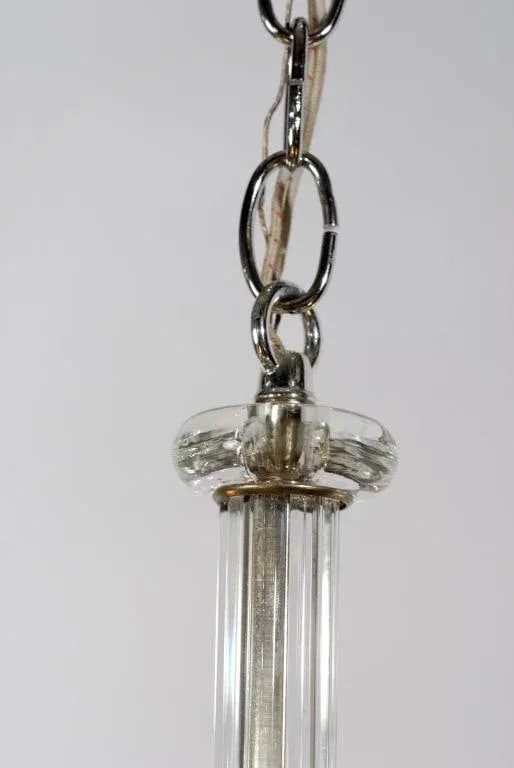 Frederick Cooper Chrome and Glass Modernist Chandelier - 4