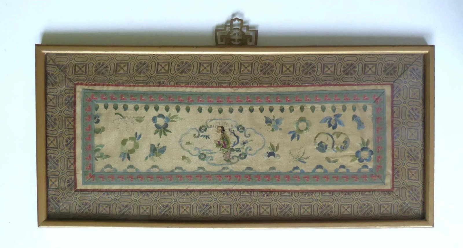 Set of 3 Asian Antique Embroidery Textile Art Framed Early 20th Century China - 5