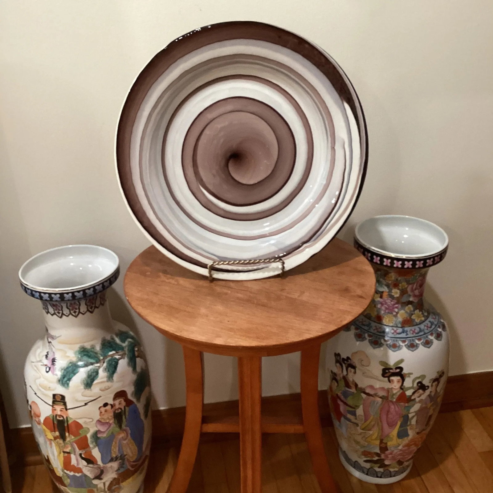 Mid 20th Century Murano Art Swirl Glass Centerpiece Bowl by Yalos Casa Italy - 11