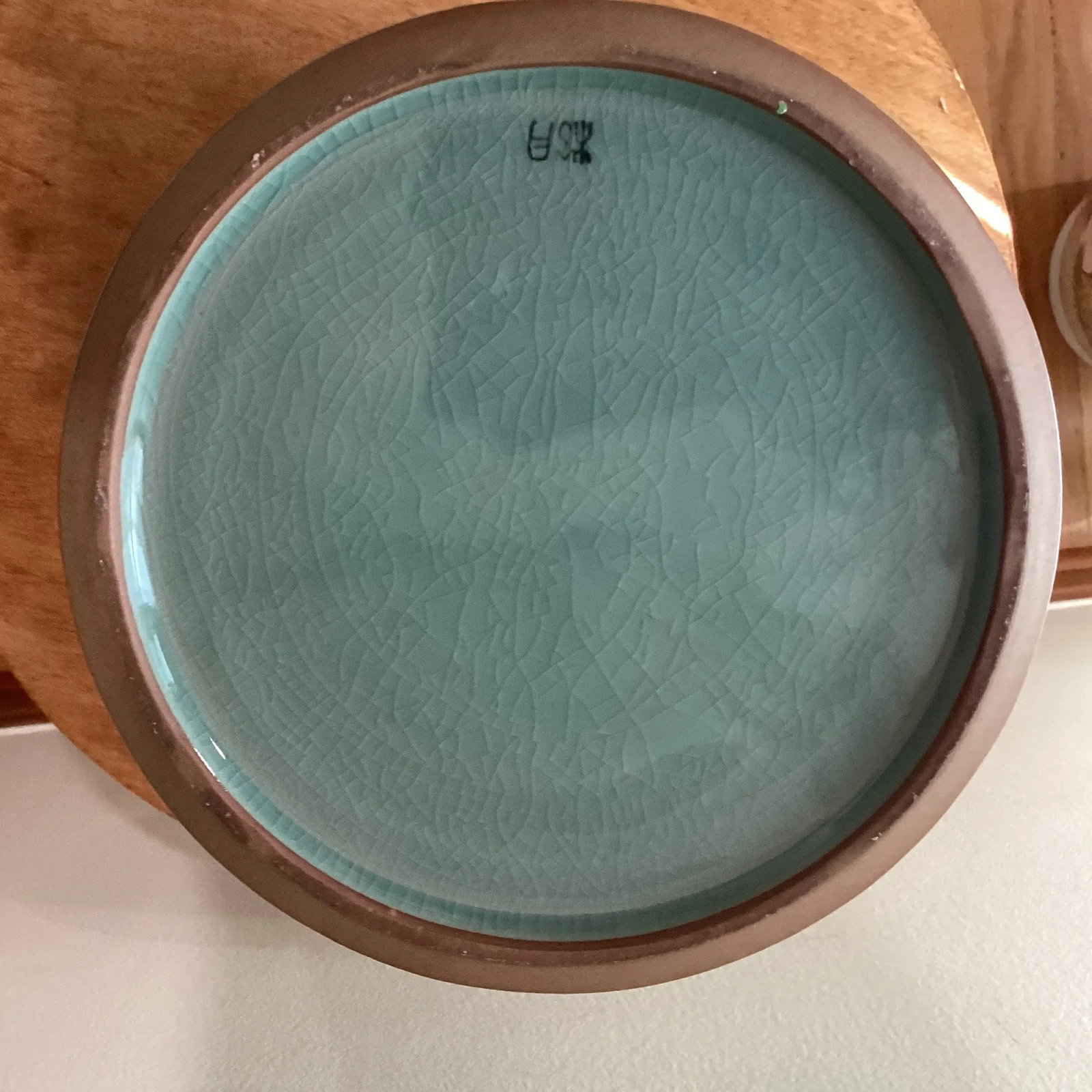 Mid 20th Century Korean Meiping Porcelain Celadon Crackle Glazed Flying Granes & Clouds Pattern Inla - 8