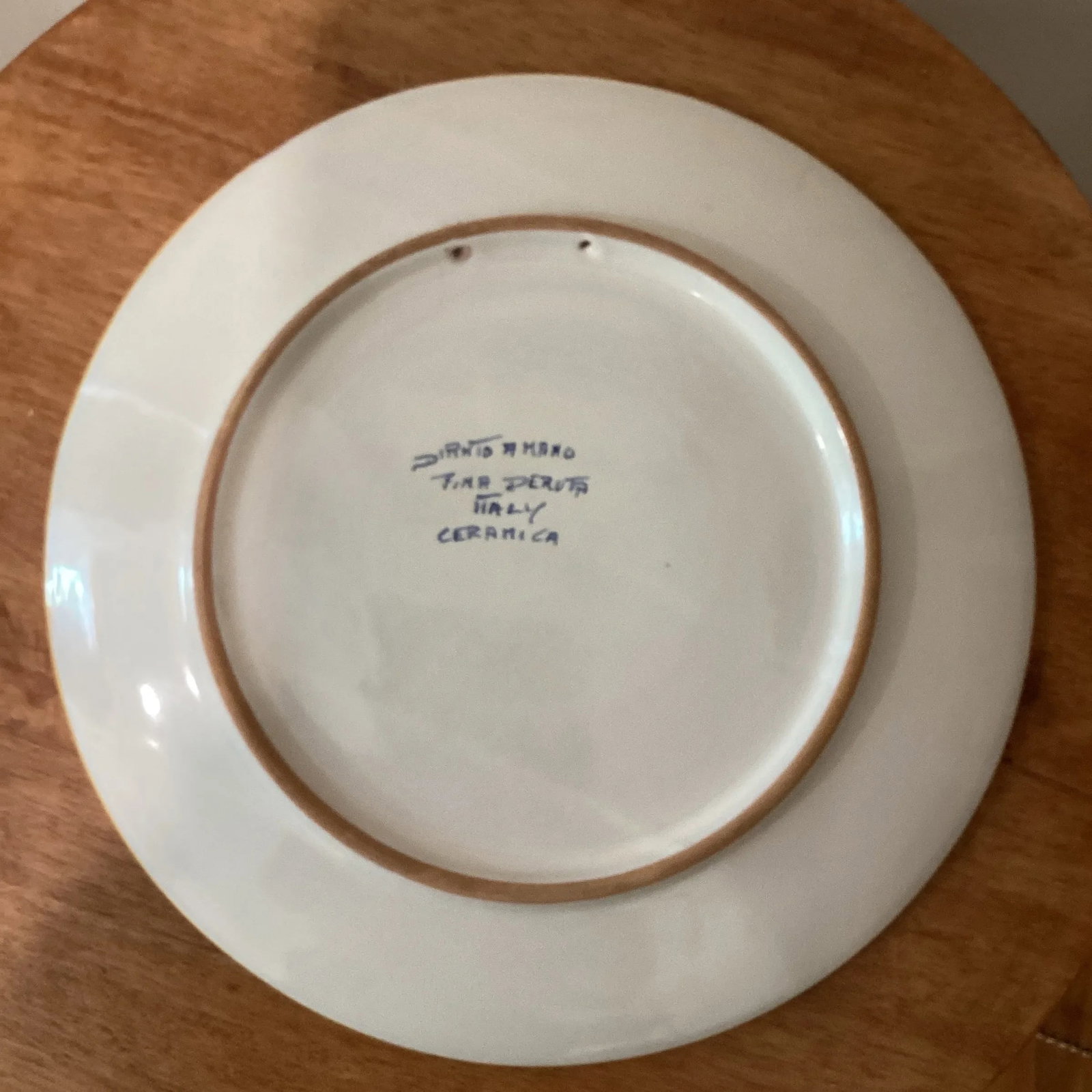 Vintage Deruta Pina Ceramica Geometrico Decorative Plate, Signed Deruto Amano Italy - 11