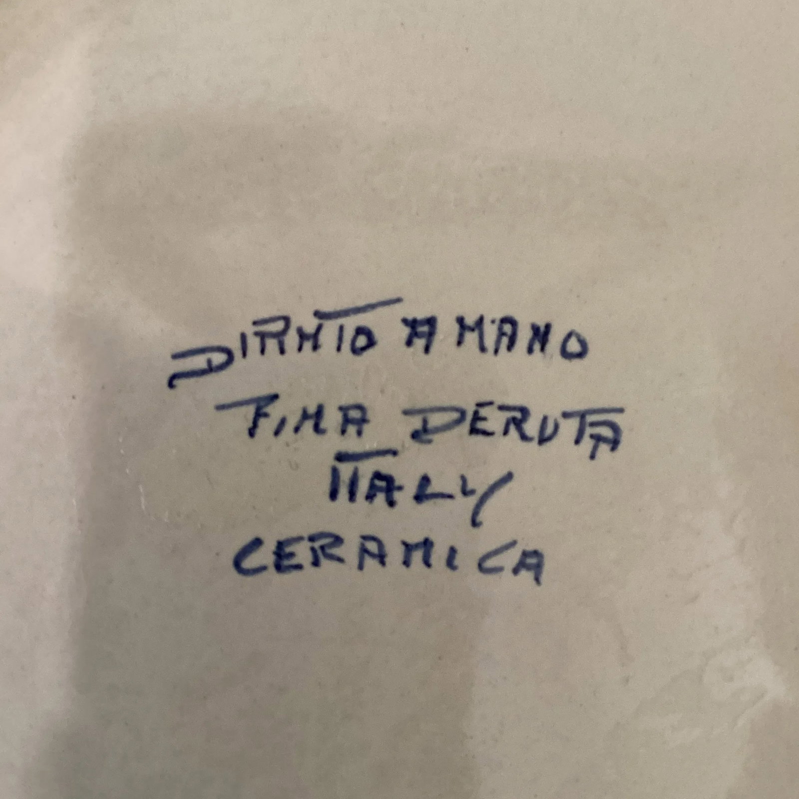 Vintage Deruta Pina Ceramica Geometrico Decorative Plate, Signed Deruto Amano Italy - 12