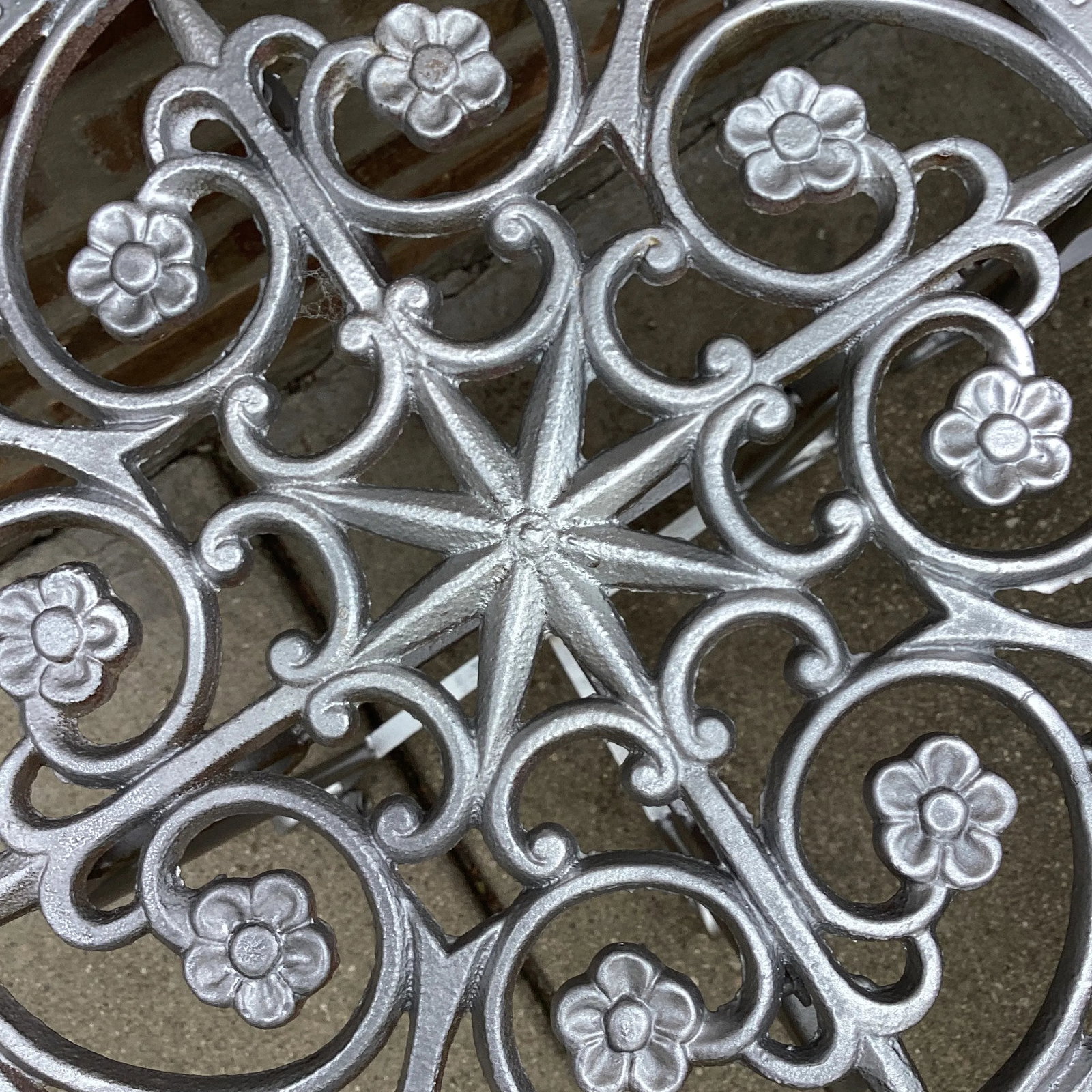Mid 20th Century French Style Vintage Scrolled Wrought Iron Tables - Set of 2 - 10