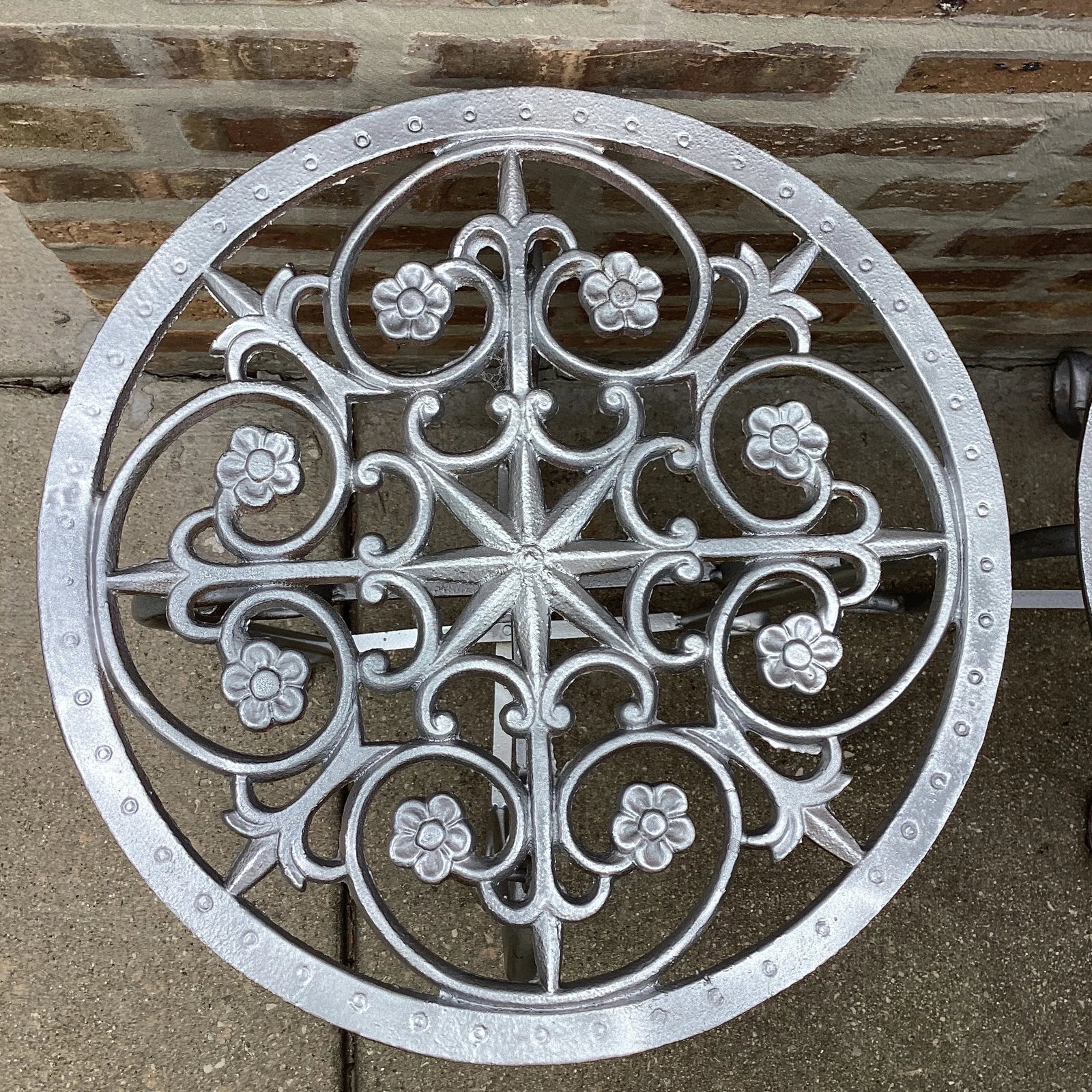 Mid 20th Century French Style Vintage Scrolled Wrought Iron Tables - Set of 2 - 4