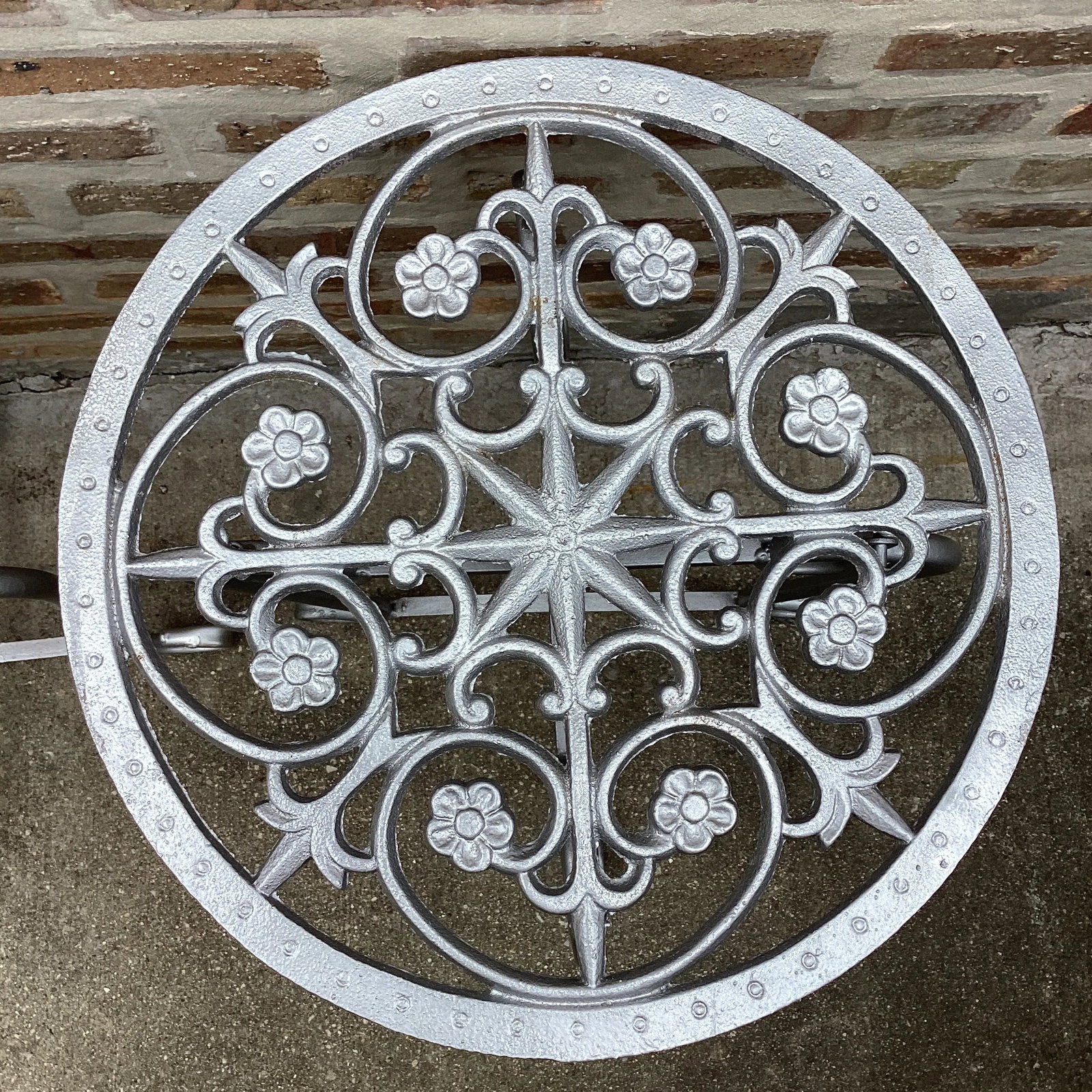 Mid 20th Century French Style Vintage Scrolled Wrought Iron Tables - Set of 2 - 5