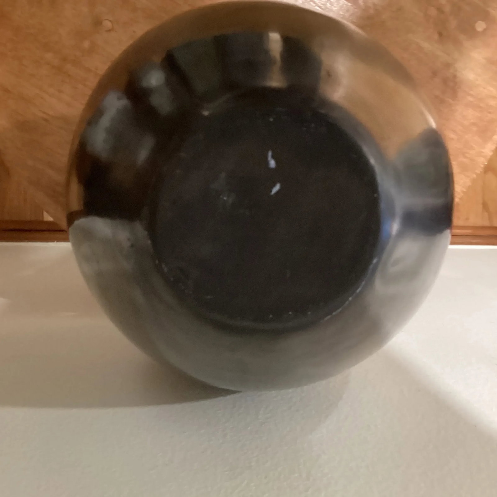 Mid 20th Century Mexican Folk Art Black Clay Pottery Oaxaca Vase, Signed Dona Rosa - 8