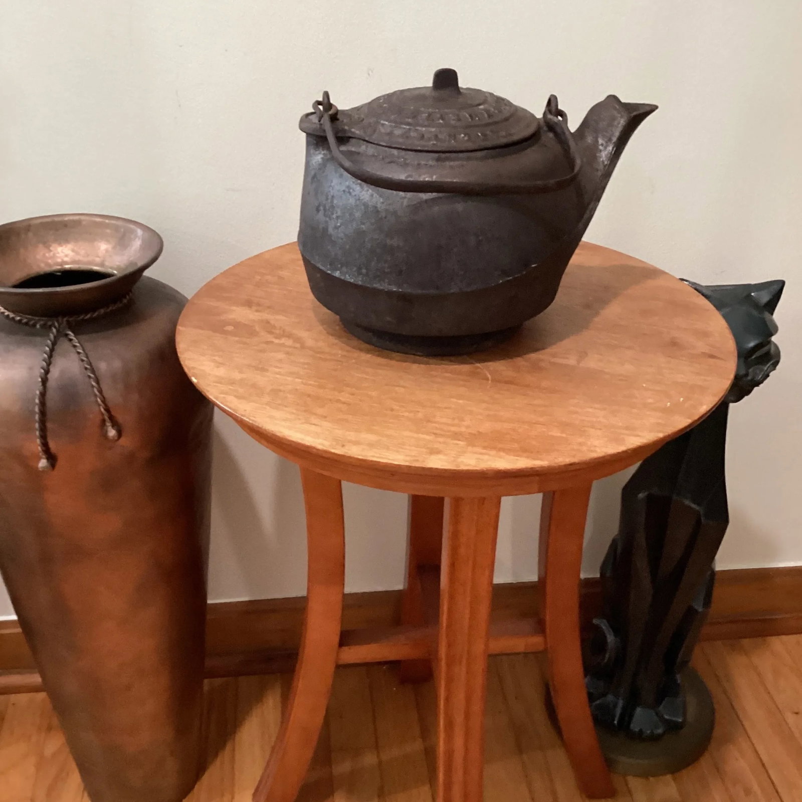 Antique 1863 Brinkmeyer Cast Iron Tea Kettle Evansville - 10