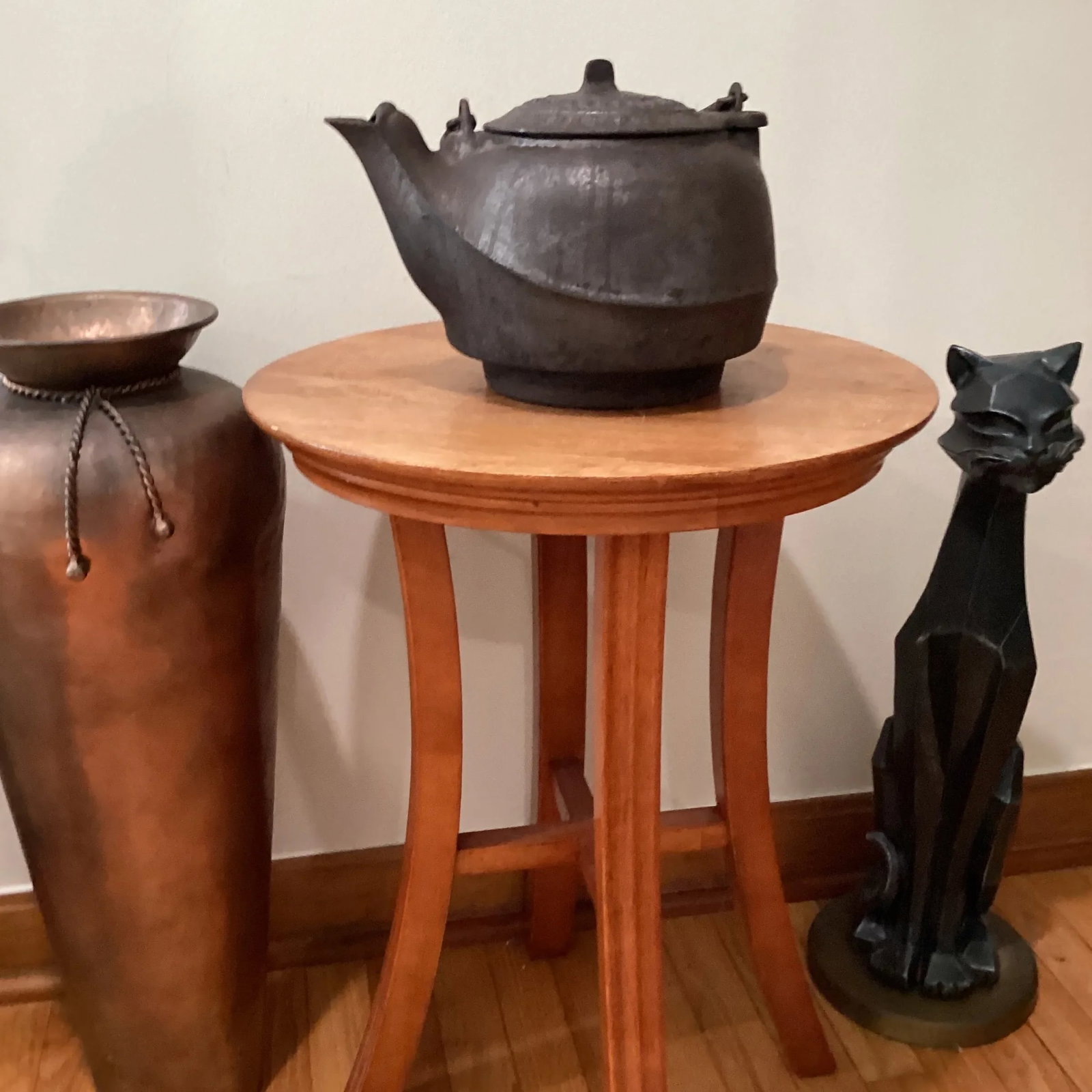 Antique 1863 Brinkmeyer Cast Iron Tea Kettle Evansville - 12