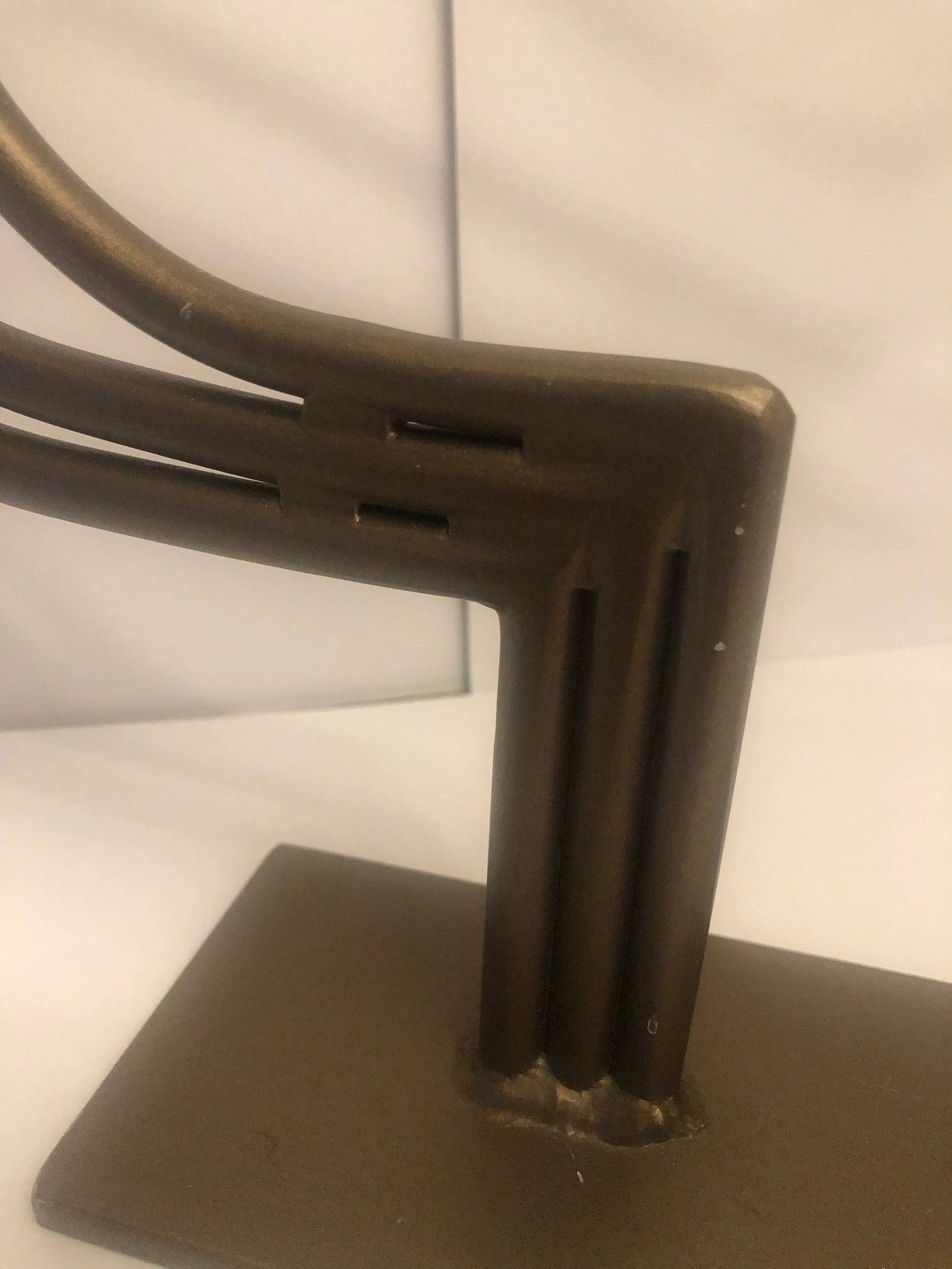 Mid 20th Century Art Nouveau Brass Candelabras - a Pair - 4