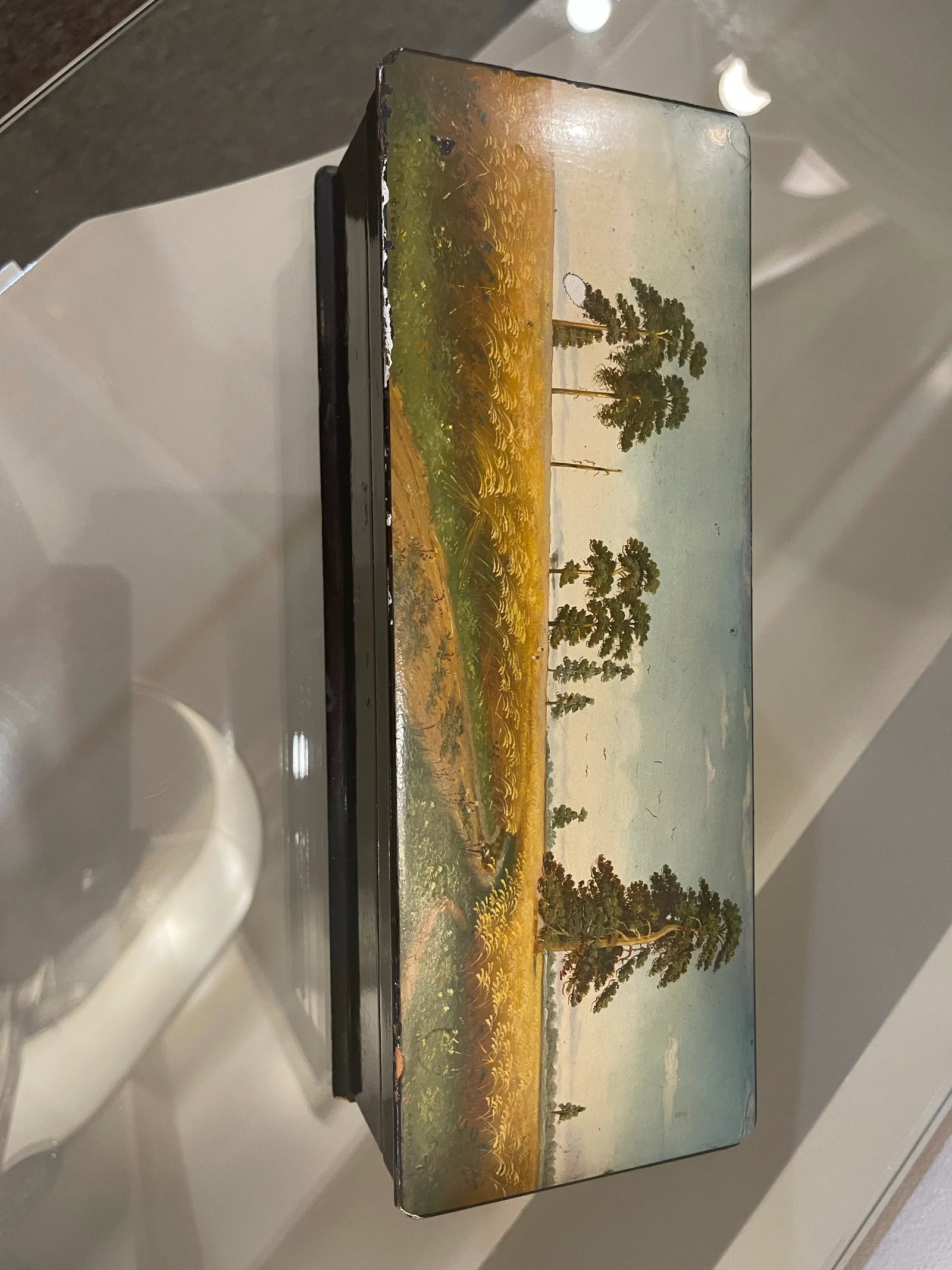 Long Vintage Fedoskino Lacquer Box - 4