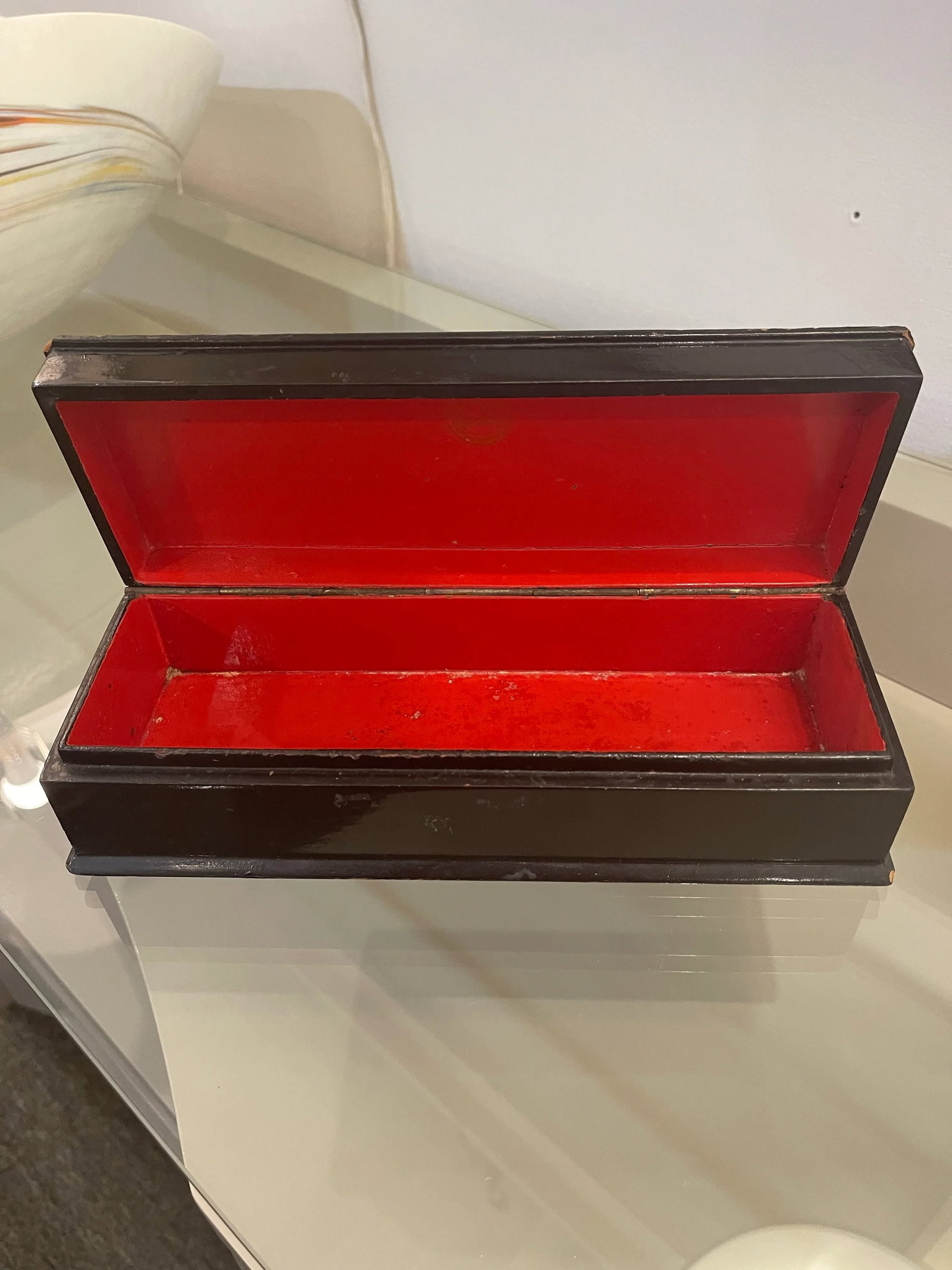 Long Vintage Fedoskino Lacquer Box - 7