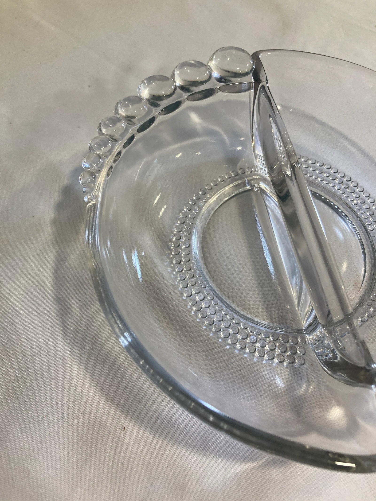 Vintage Duncan Miller Candlewick Divided Relish Dish - 2