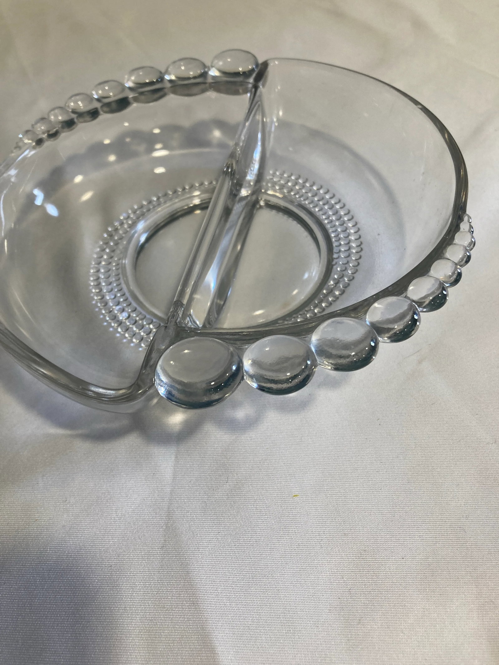 Vintage Duncan Miller Candlewick Divided Relish Dish - 4