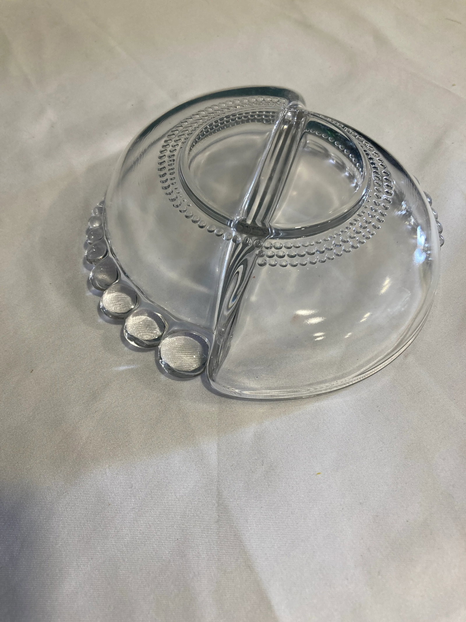 Vintage Duncan Miller Candlewick Divided Relish Dish - 5
