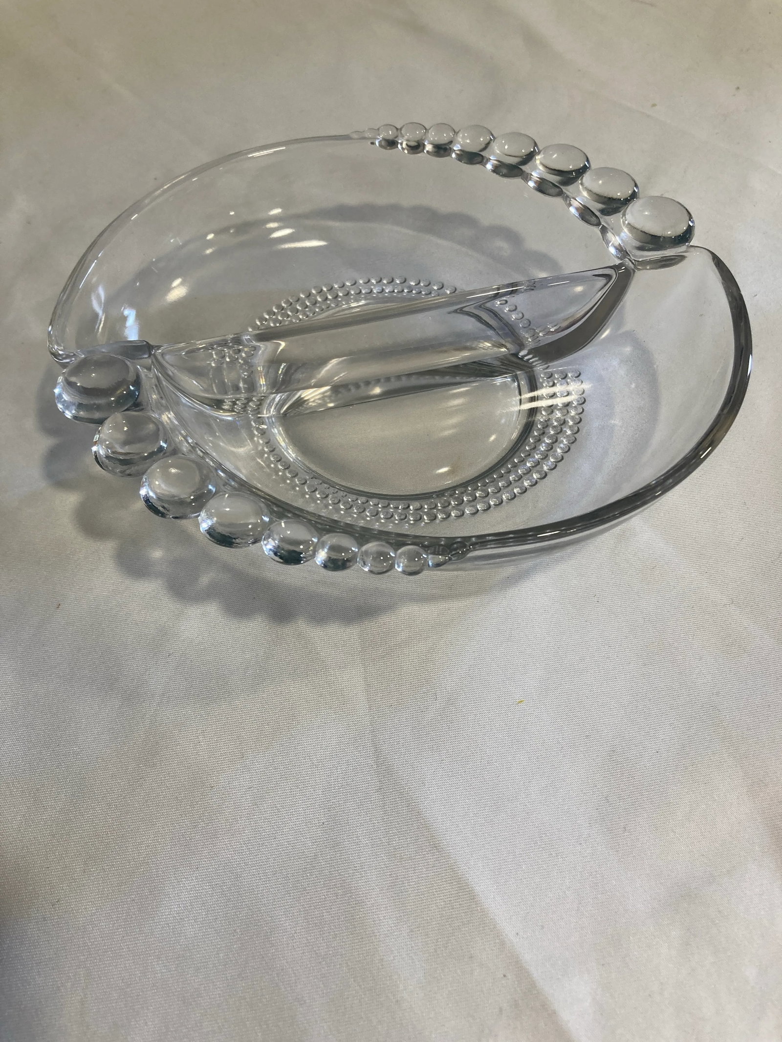 Vintage Duncan Miller Candlewick Divided Relish Dish - 6
