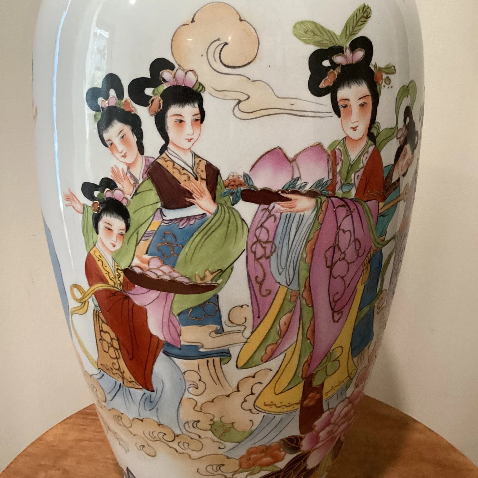 Mid 20th Century Chinese Famille Rose Hand Painted Porcelain Vase - 6