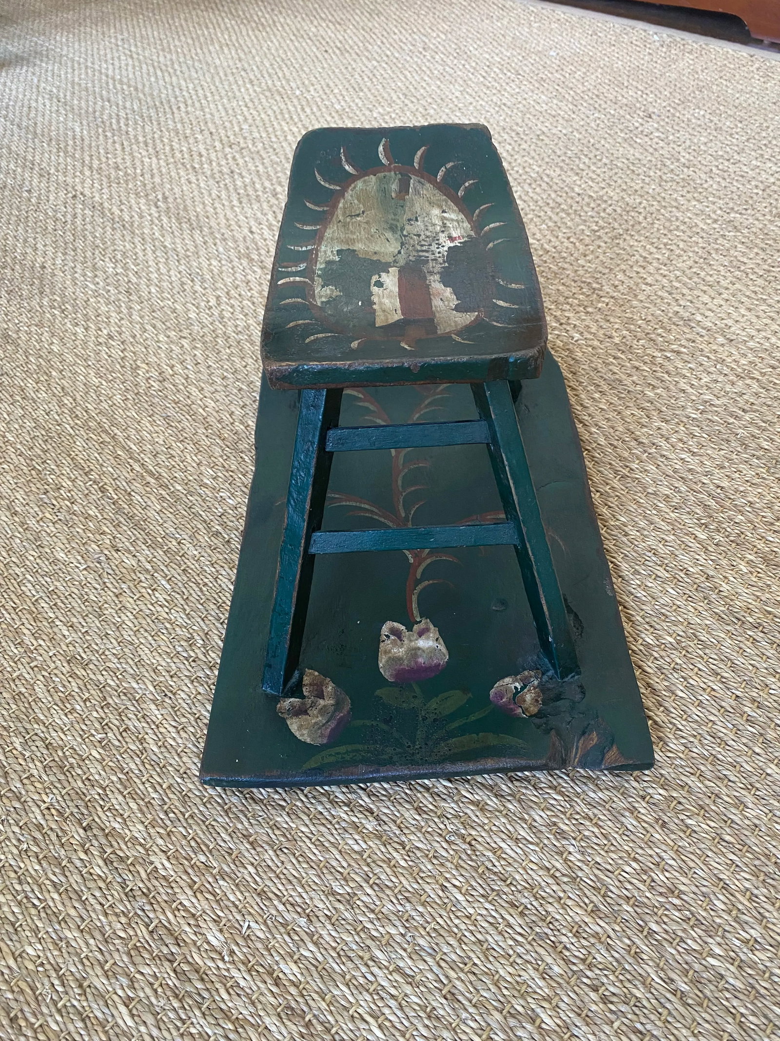 Vintage Hand Carved Sleigh - 2