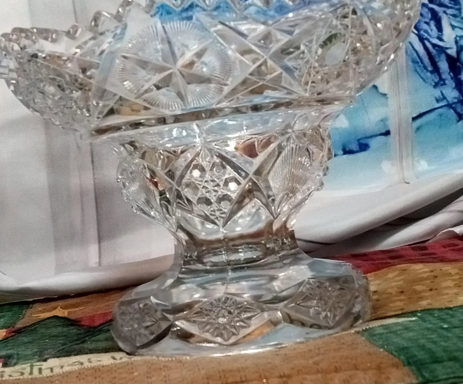 Antique Eapg McKee Punch Bowl Base - 2