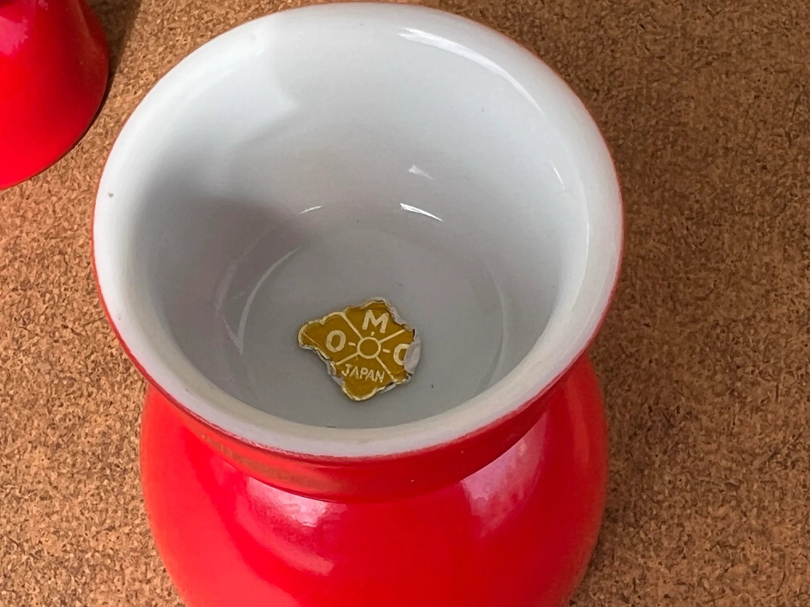 Mid Century Red Egg Cups- a Pair - 6