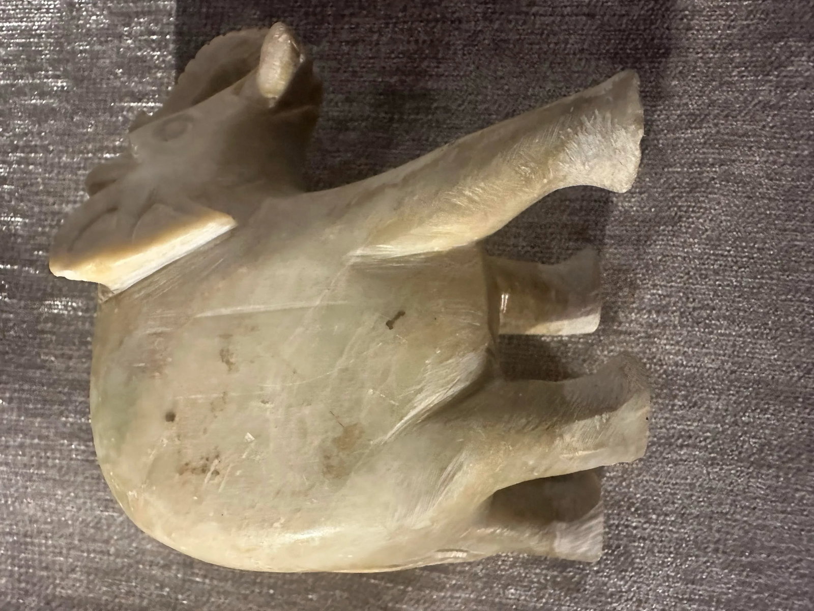 Late 20th Century Hand Carved Stone Elephant Figurine - 5