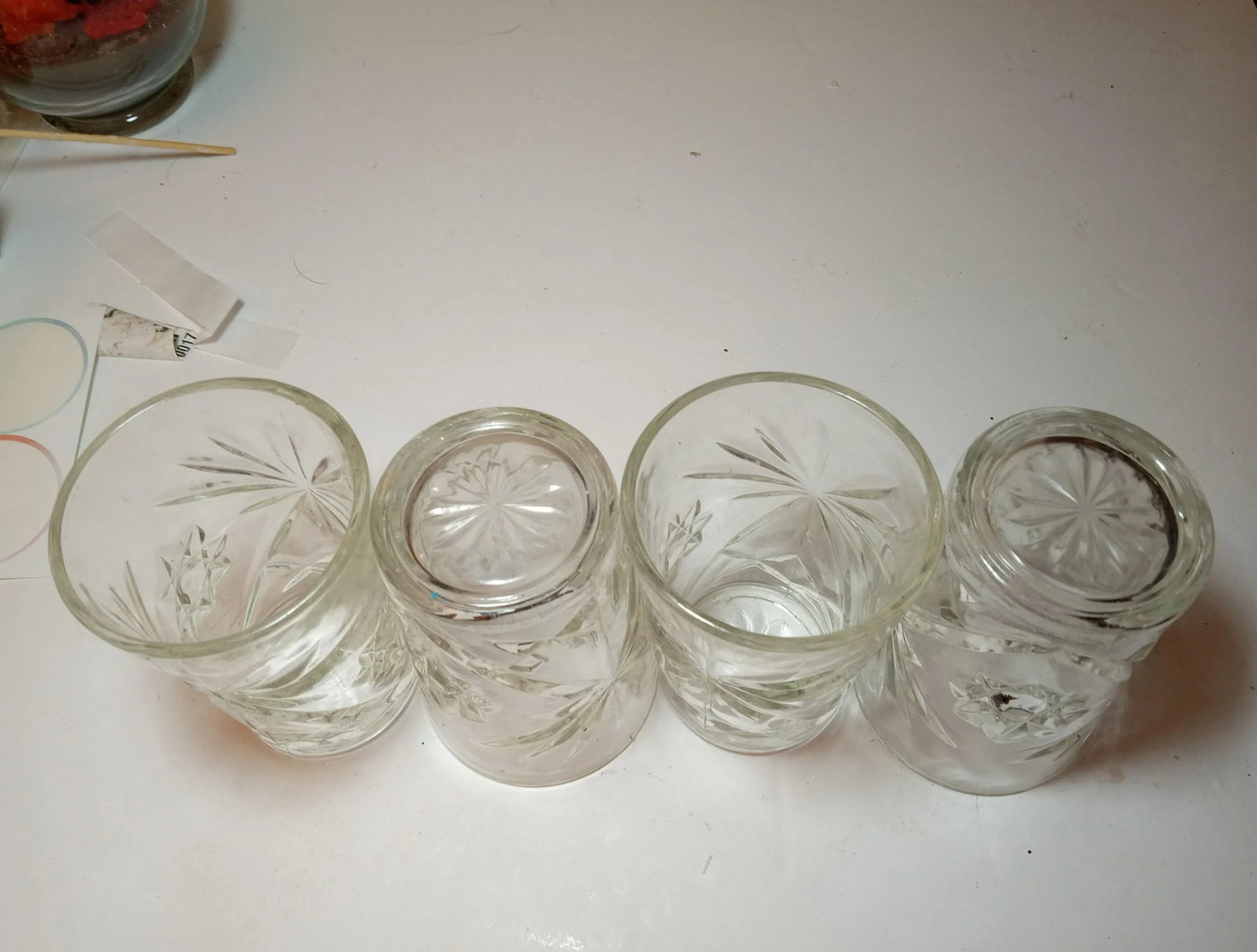 1960s Anchor Hocking Prescut Juice Glasses - Set of 4 - 2