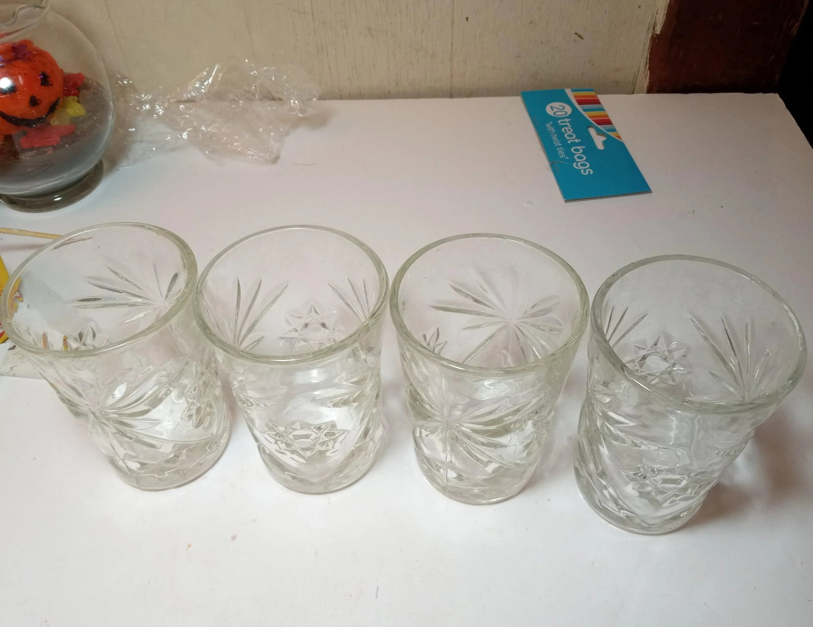 1960s Anchor Hocking Prescut Juice Glasses - Set of 4 - 3