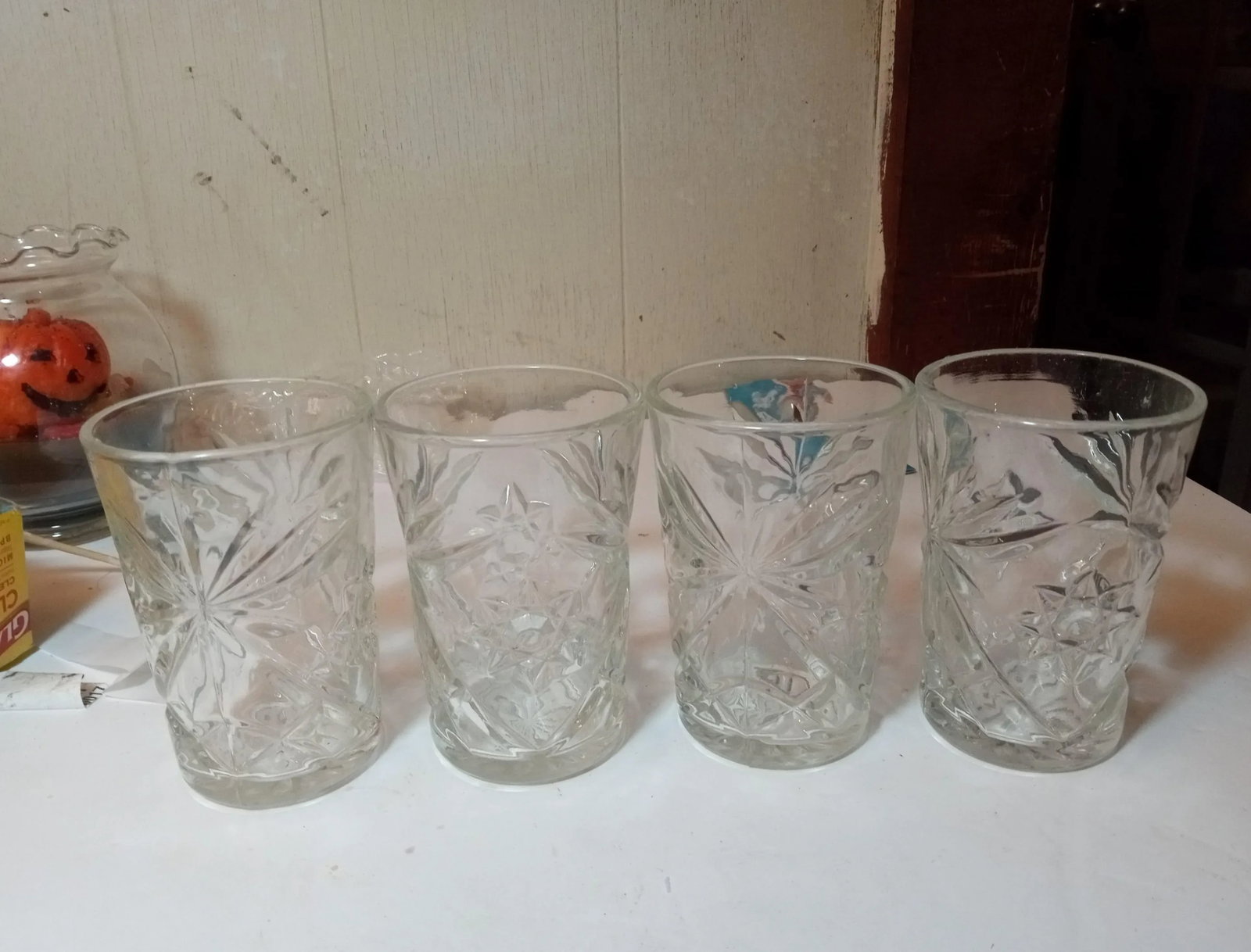 1960s Anchor Hocking Prescut Juice Glasses - Set of 4 - 4