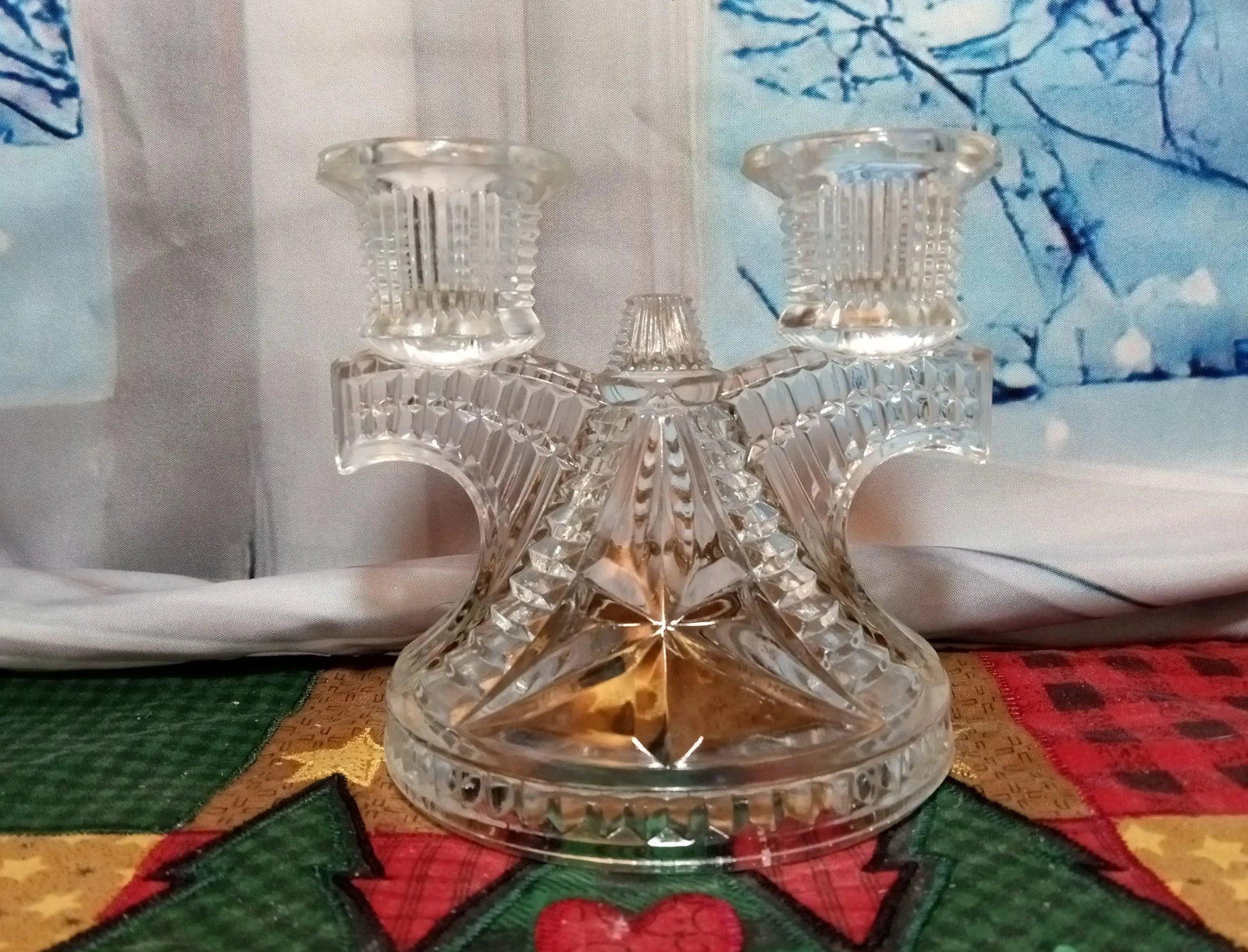 Vintage Federal Glass Wigwam Candleholder - 2