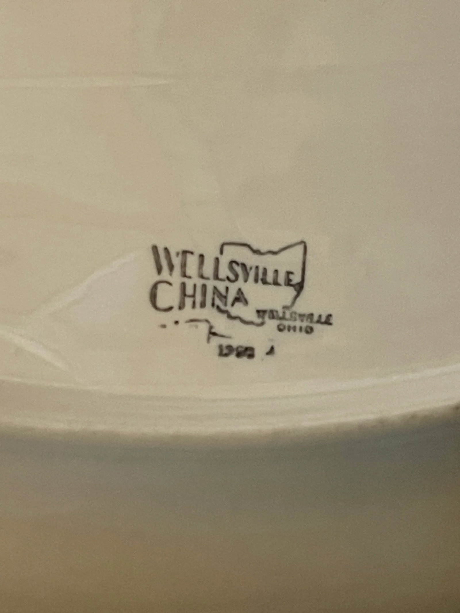 Mid 20th Century Wellsville China Tan and Brown Platter - 3