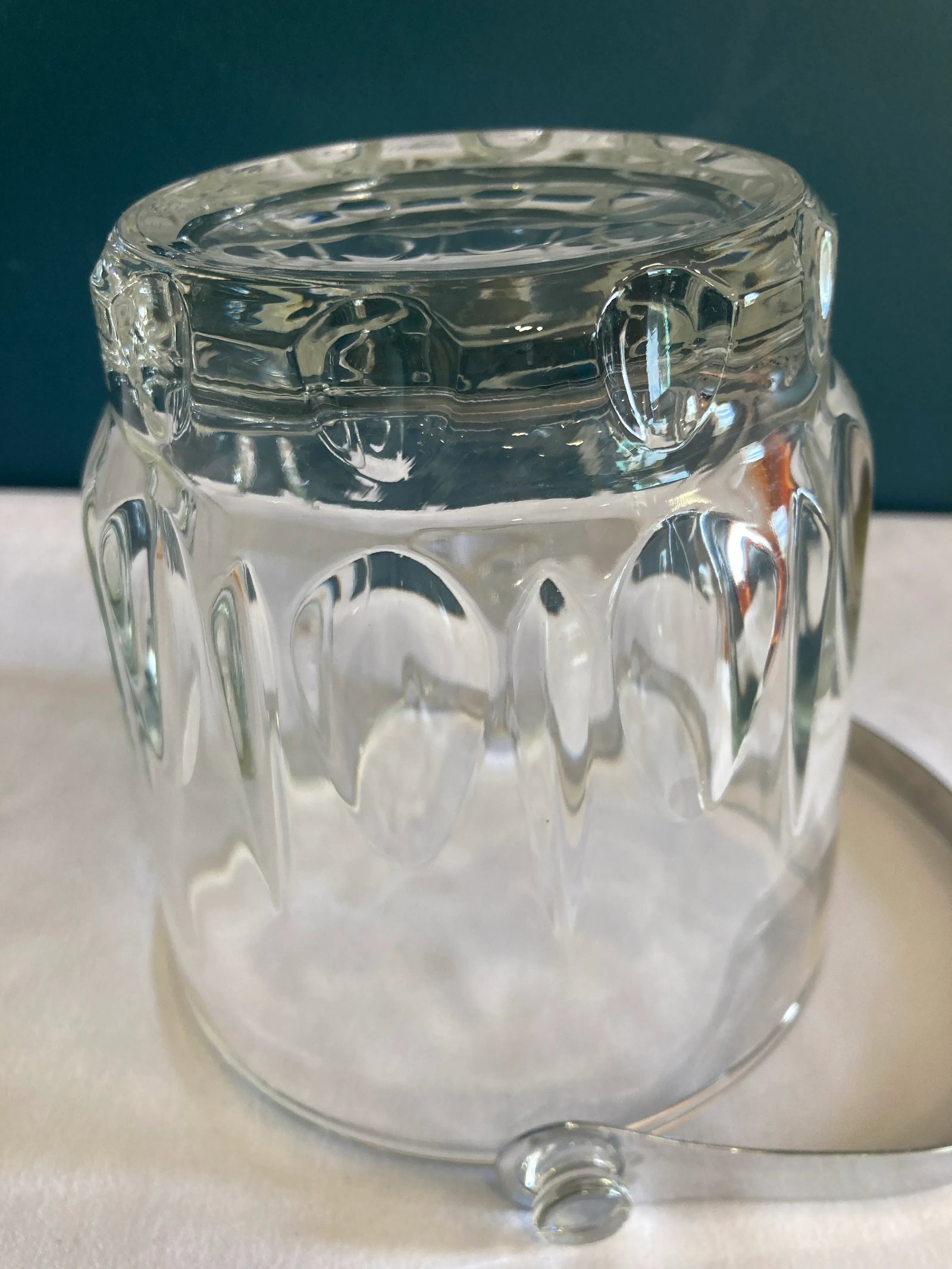 Mid-Century Crystal Ice Bucket With Removable Handle - 6