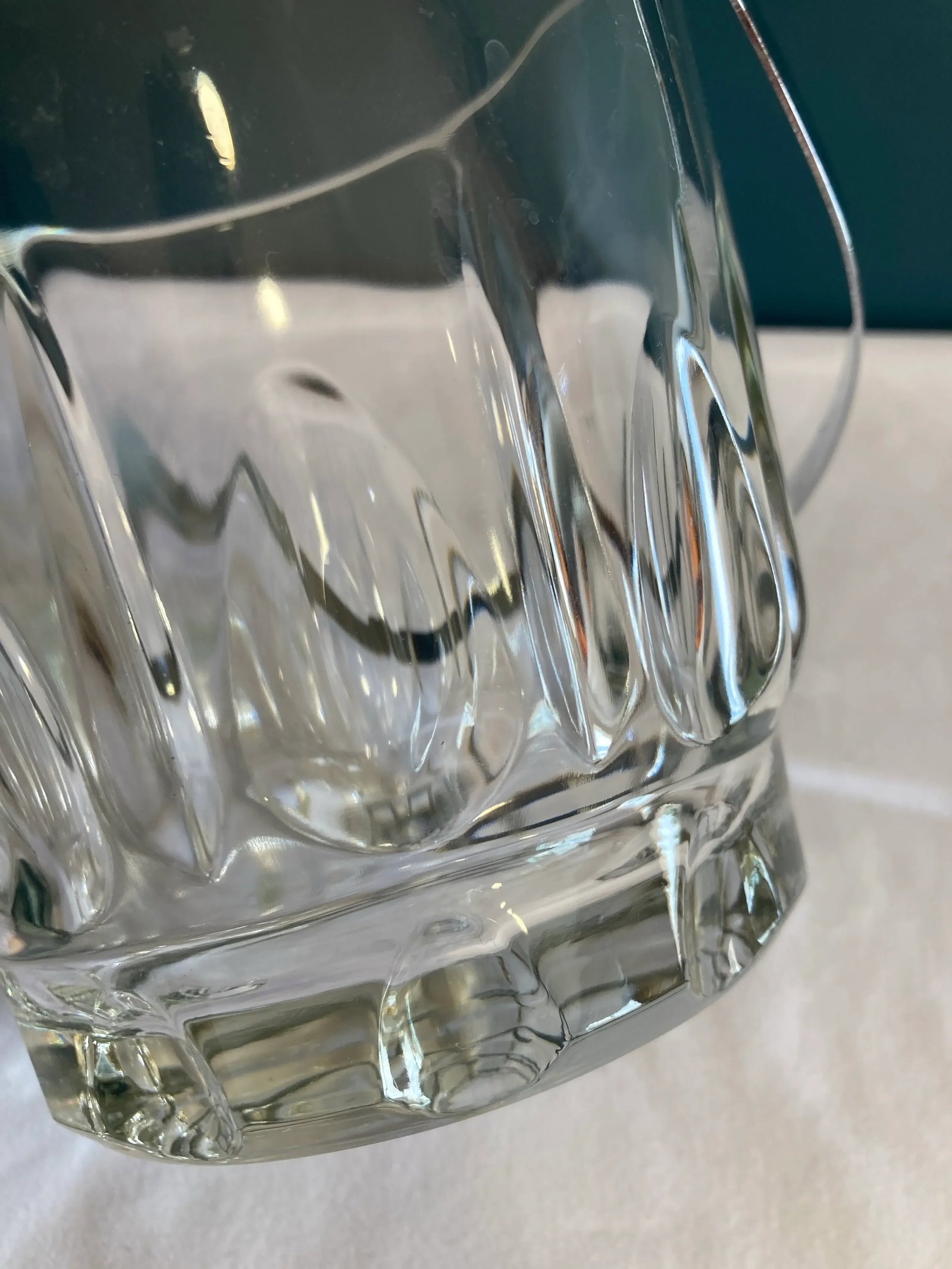 Mid-Century Crystal Ice Bucket With Removable Handle - 8