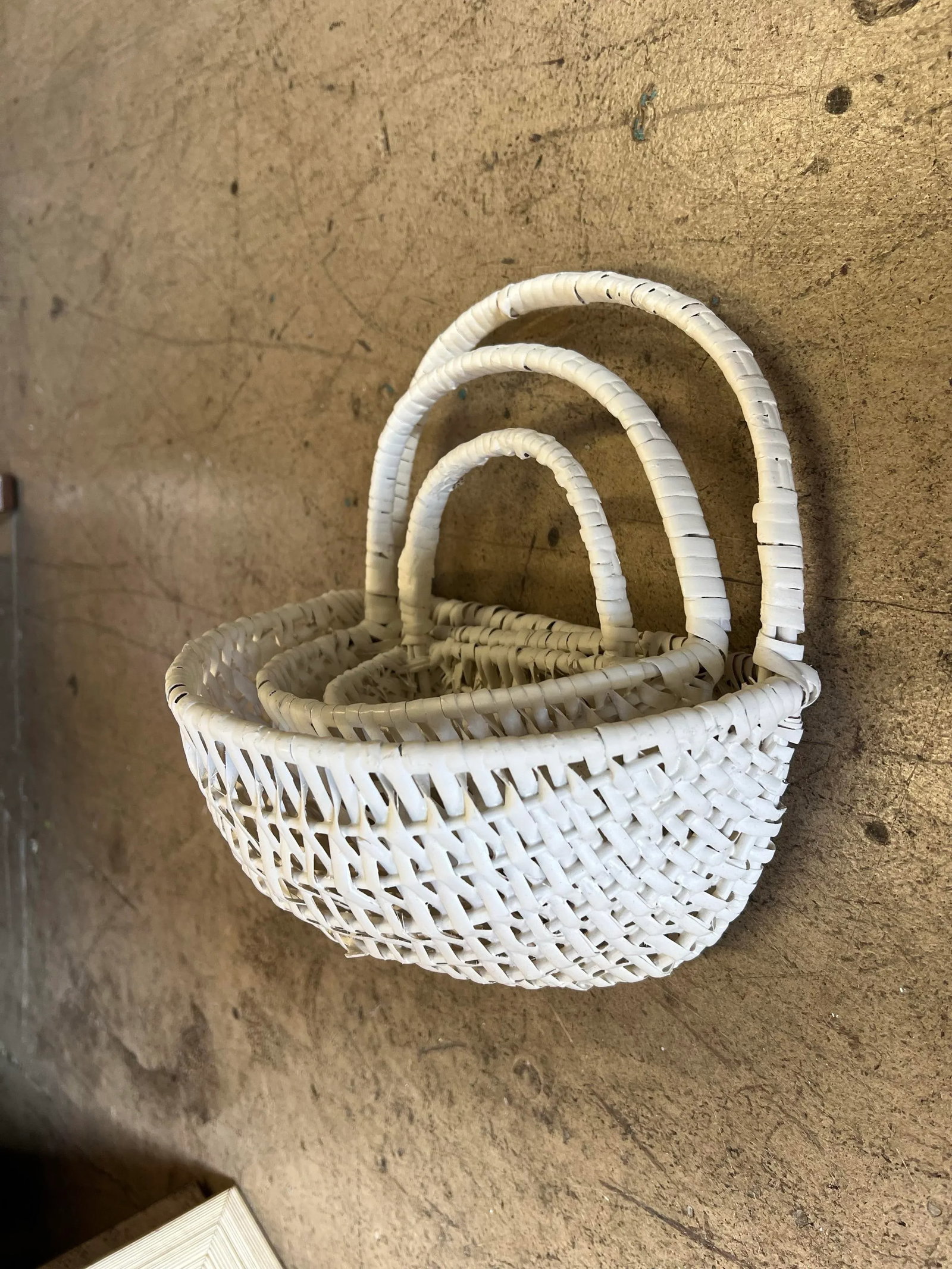 Vintage Nesting Pocket Baskets -Set of 4 - 7