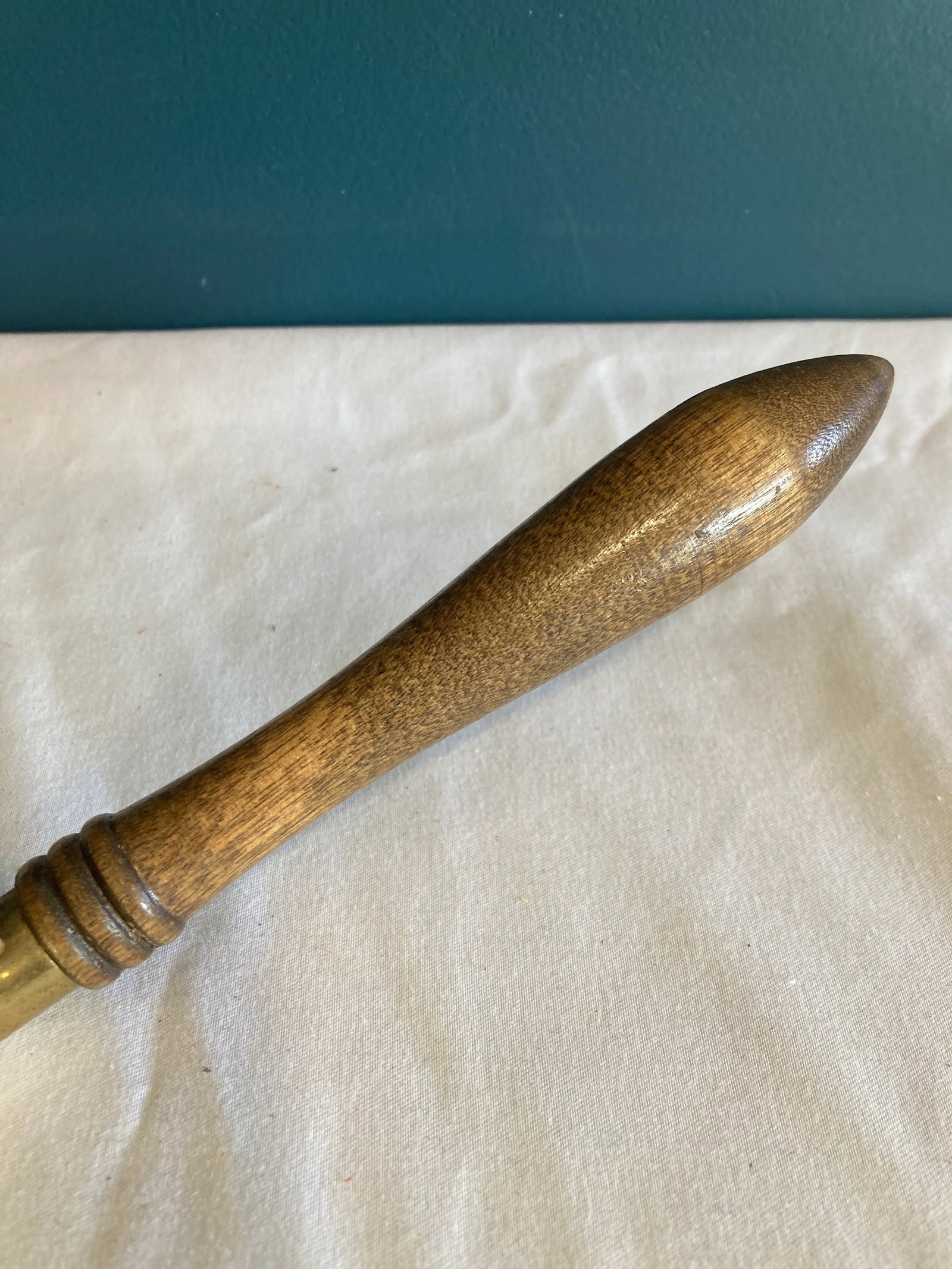 Mid 20th Century Brass and Wood Crumb Butler - 4