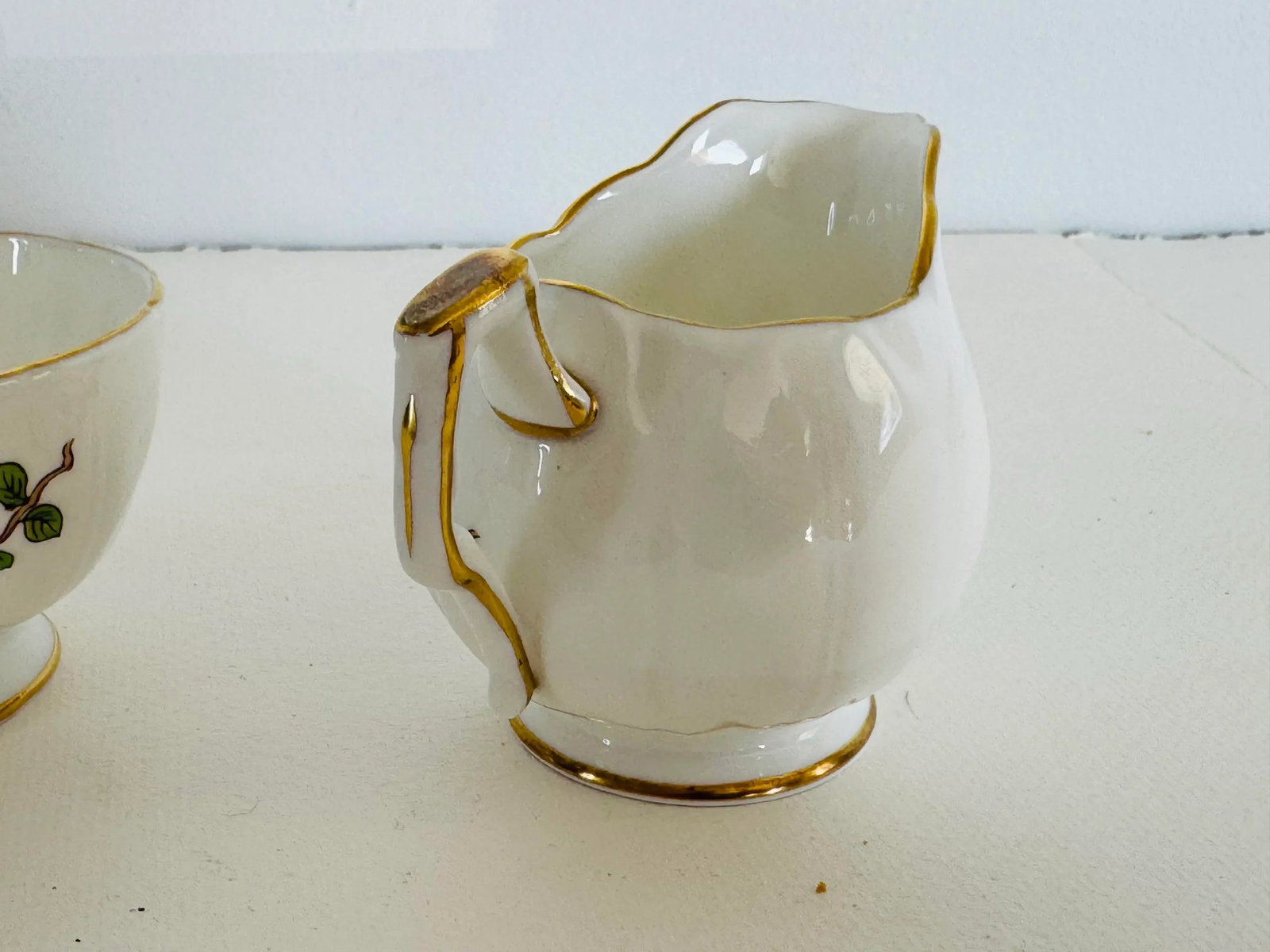 Vintage 1960s Aynsley England Small Sugar & Creamer Set - 5