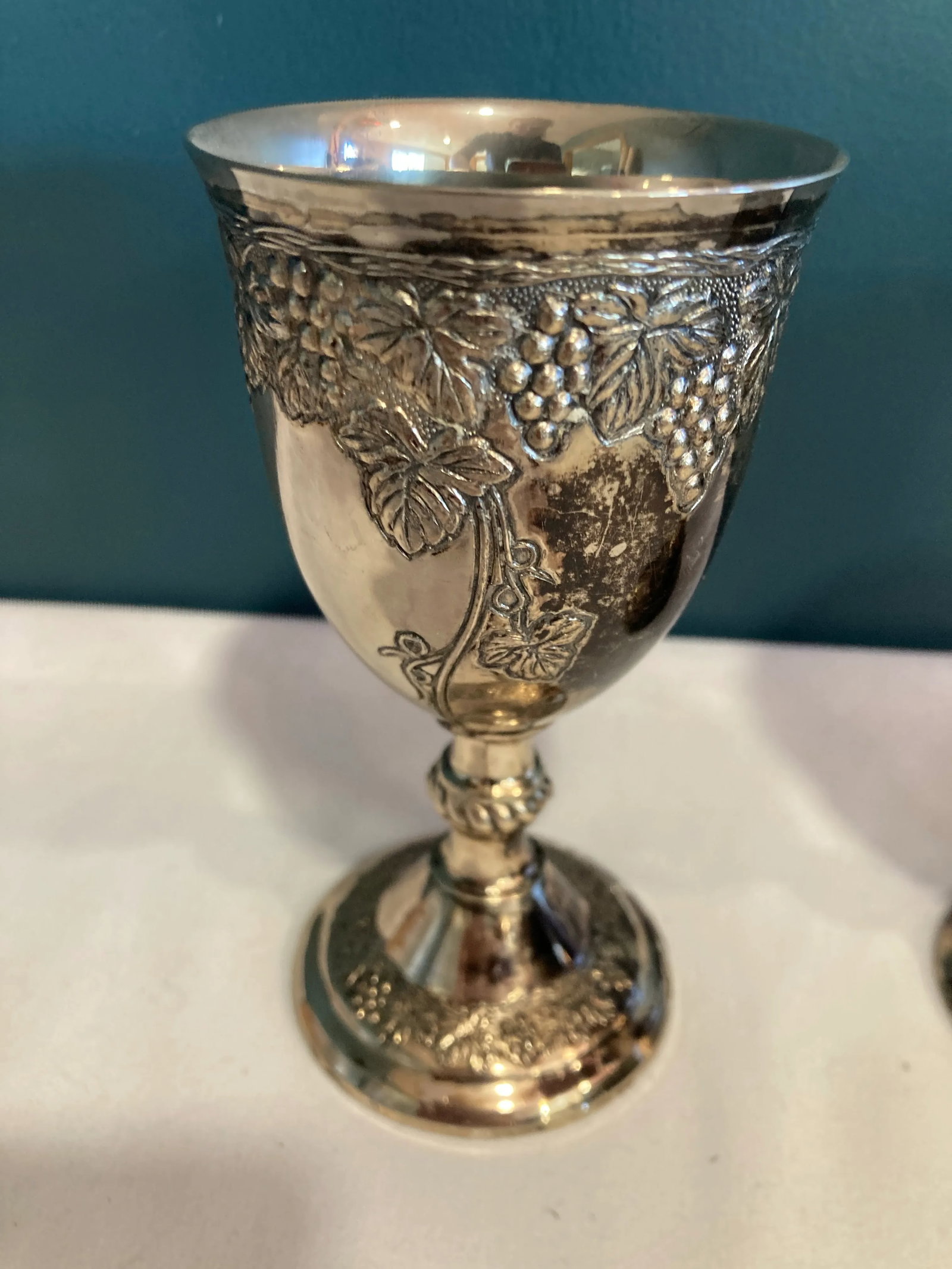 Vintage Silverplate Grape Goblets- Set of 2 - 5
