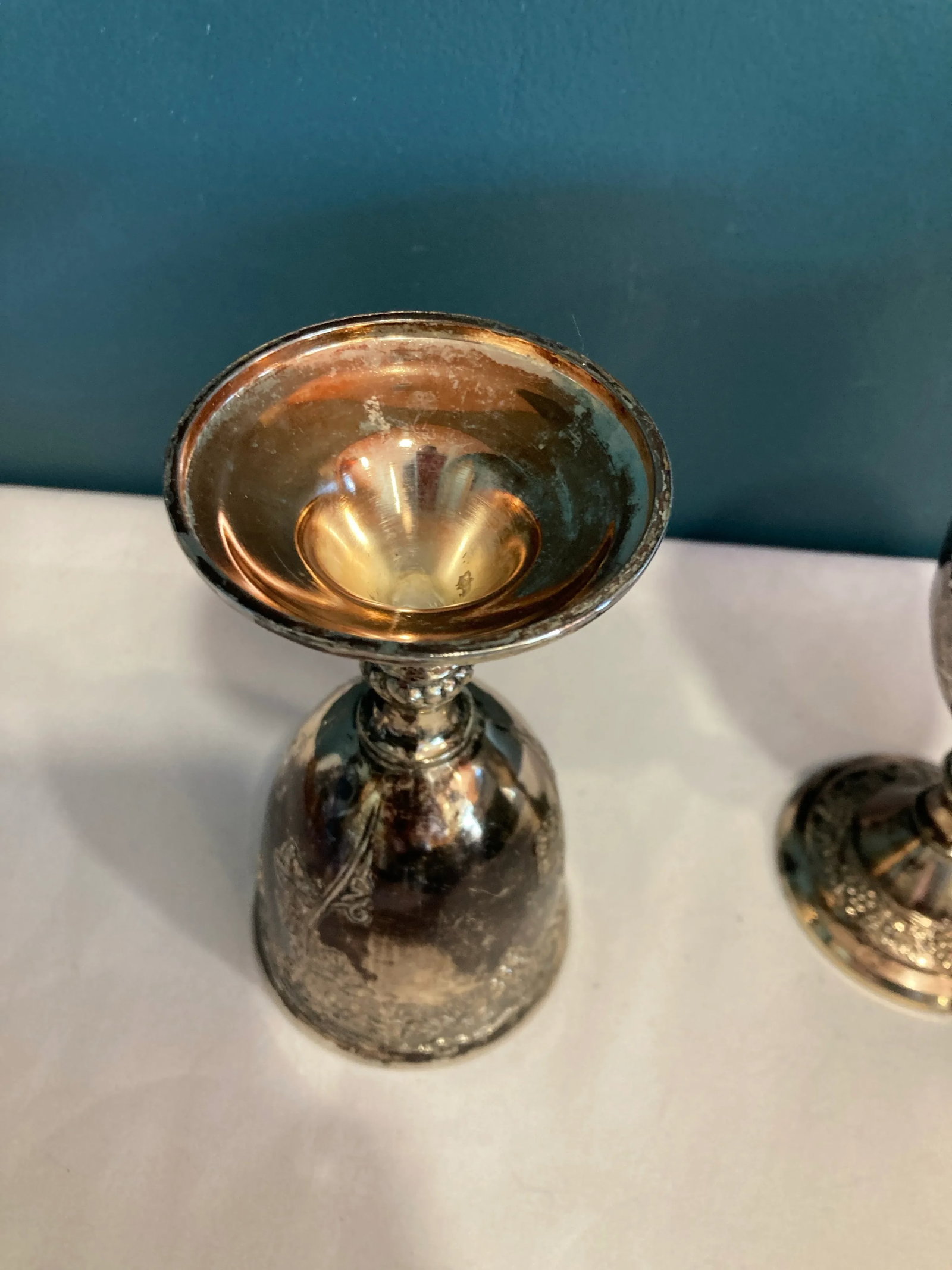 Vintage Silverplate Grape Goblets- Set of 2 - 7