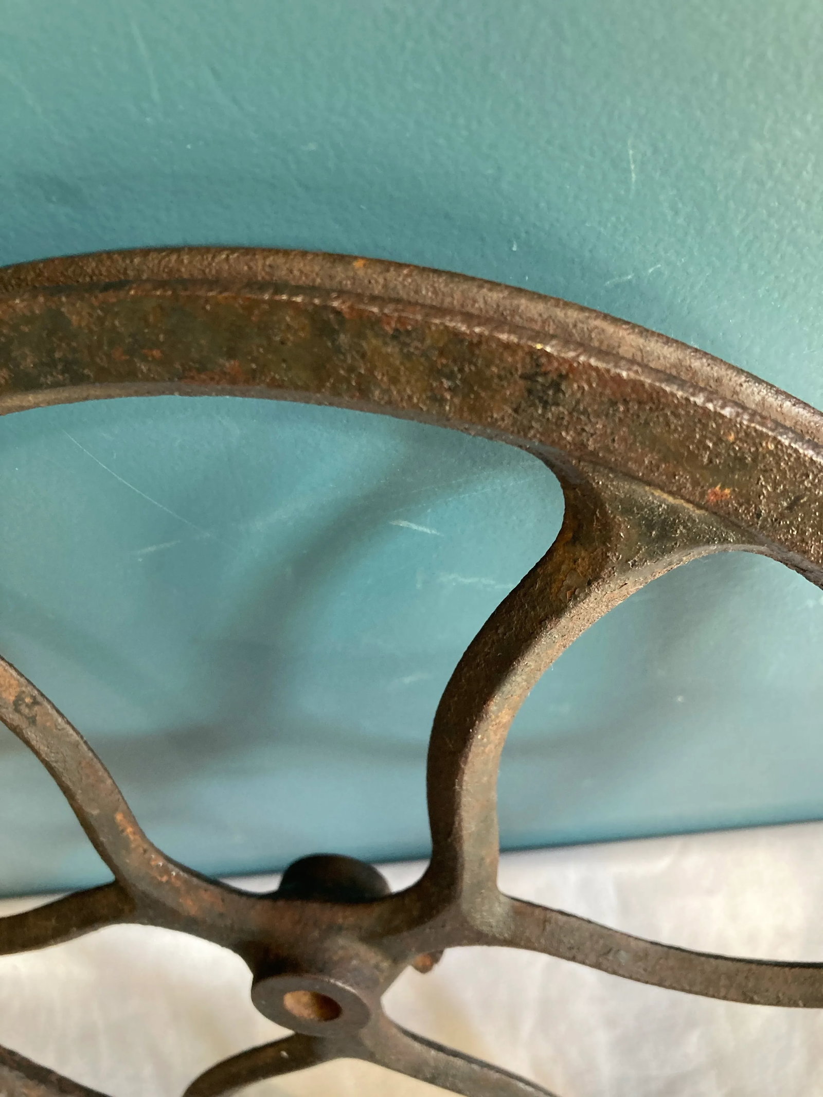 Antique Cast Iron Wheel Decor Salvage - 8