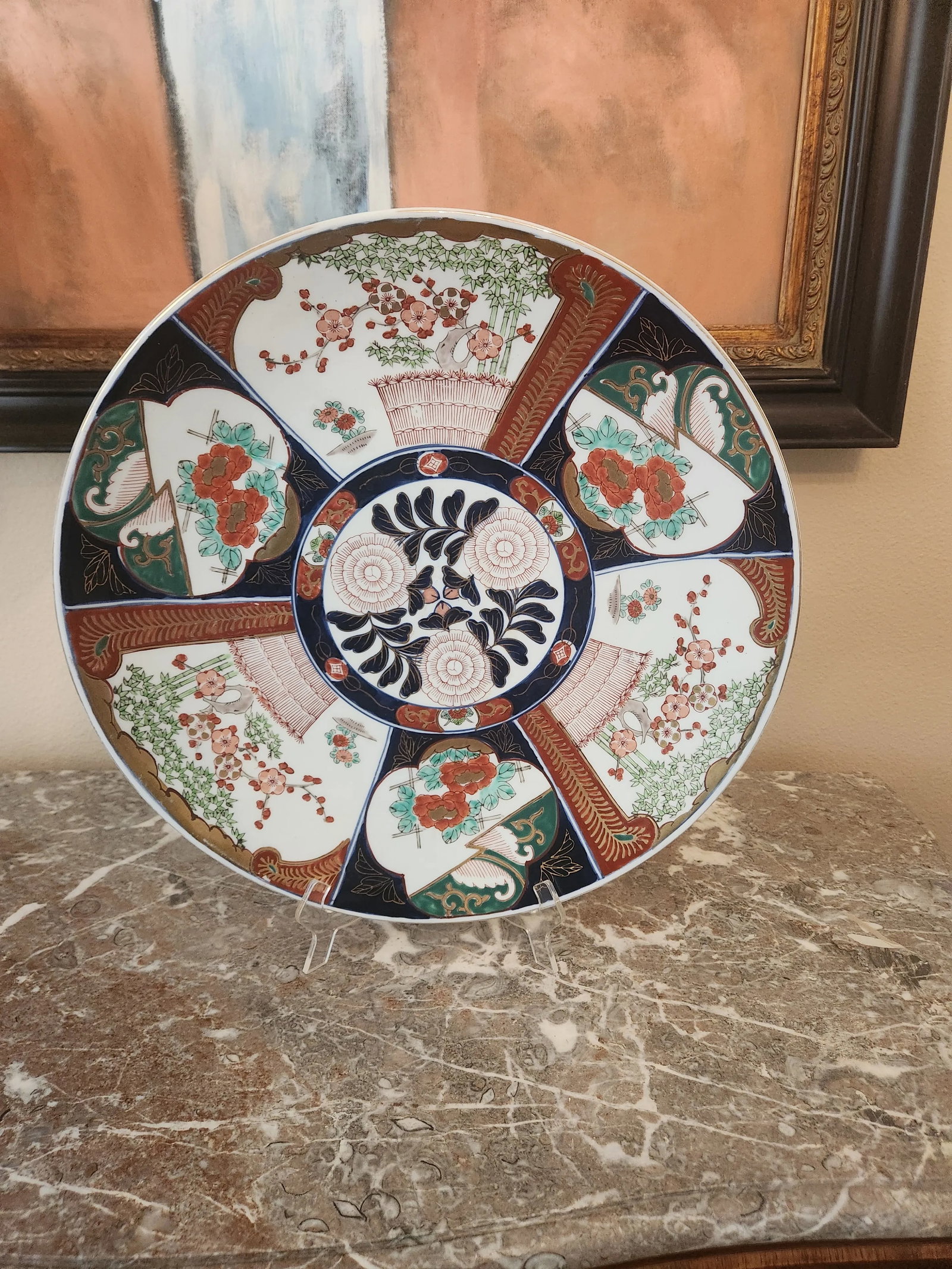 1930s Japanese Imari Porcelain Plate - 5