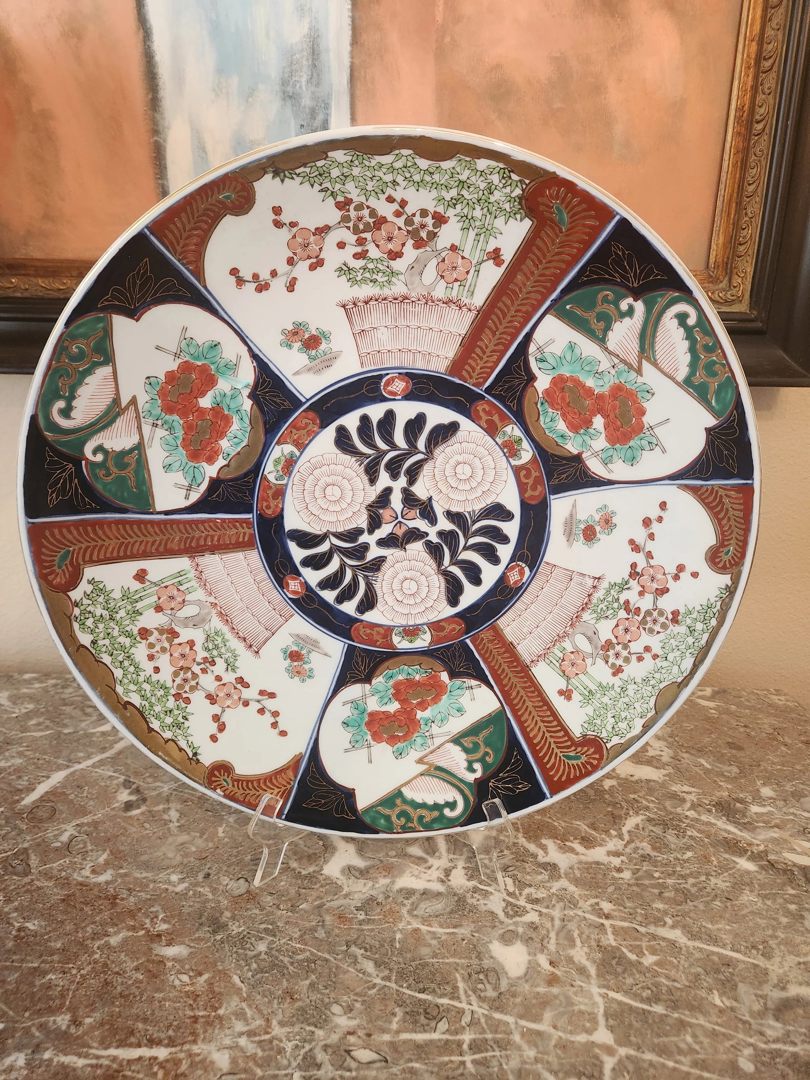 1930s Japanese Imari Porcelain Plate - 6