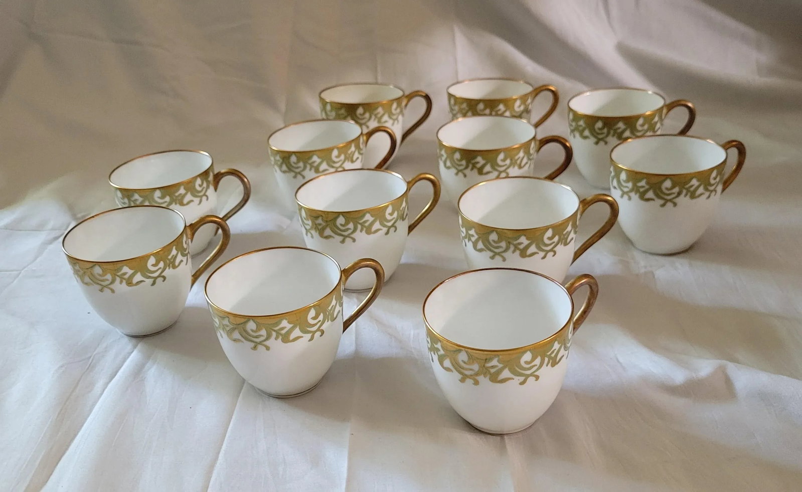 Antique GD&Cie Limoges for A. W. Grant Gilded Demitasse Cups Set- 24 Pieces - 2