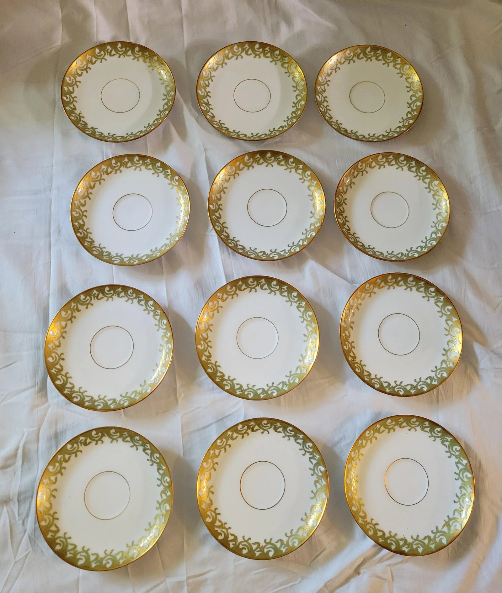 Antique GD&Cie Limoges for A. W. Grant Gilded Demitasse Cups Set- 24 Pieces - 8