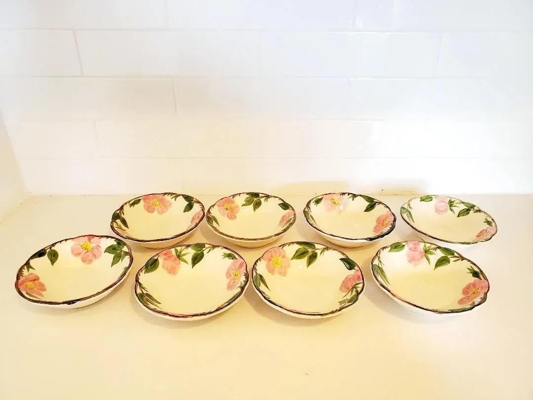 Franciscan Desert Rose Bowls- Set of 8,Vintage - 10