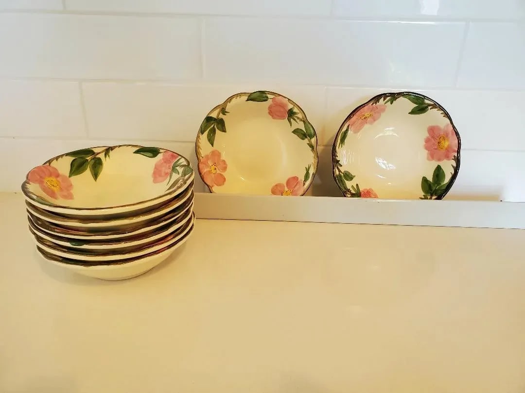 Franciscan Desert Rose Bowls- Set of 8,Vintage - 3